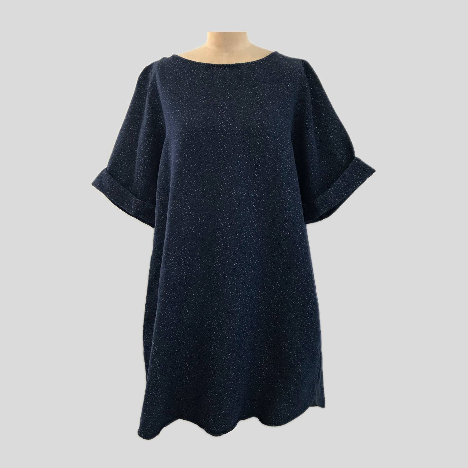 COS-Navy-Blue-Linen-Tunic-Top