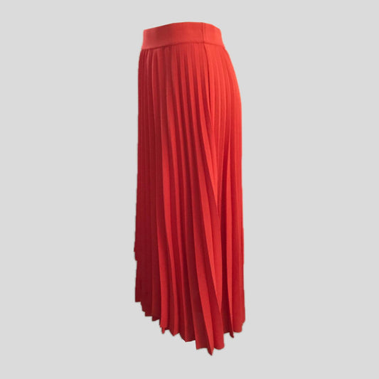 COS-Orange-Pleated-Midi-Skirt