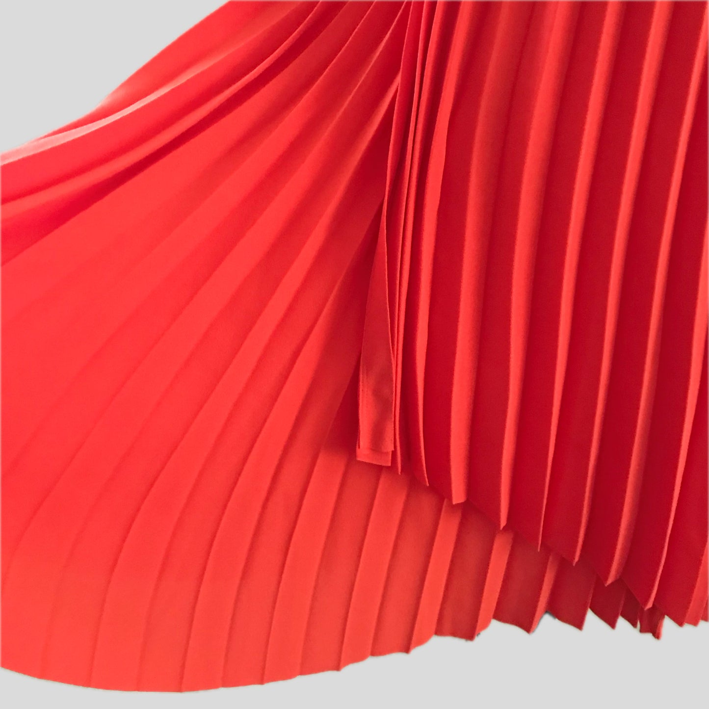 COS-Orange-Pleated-Midi-Skirt