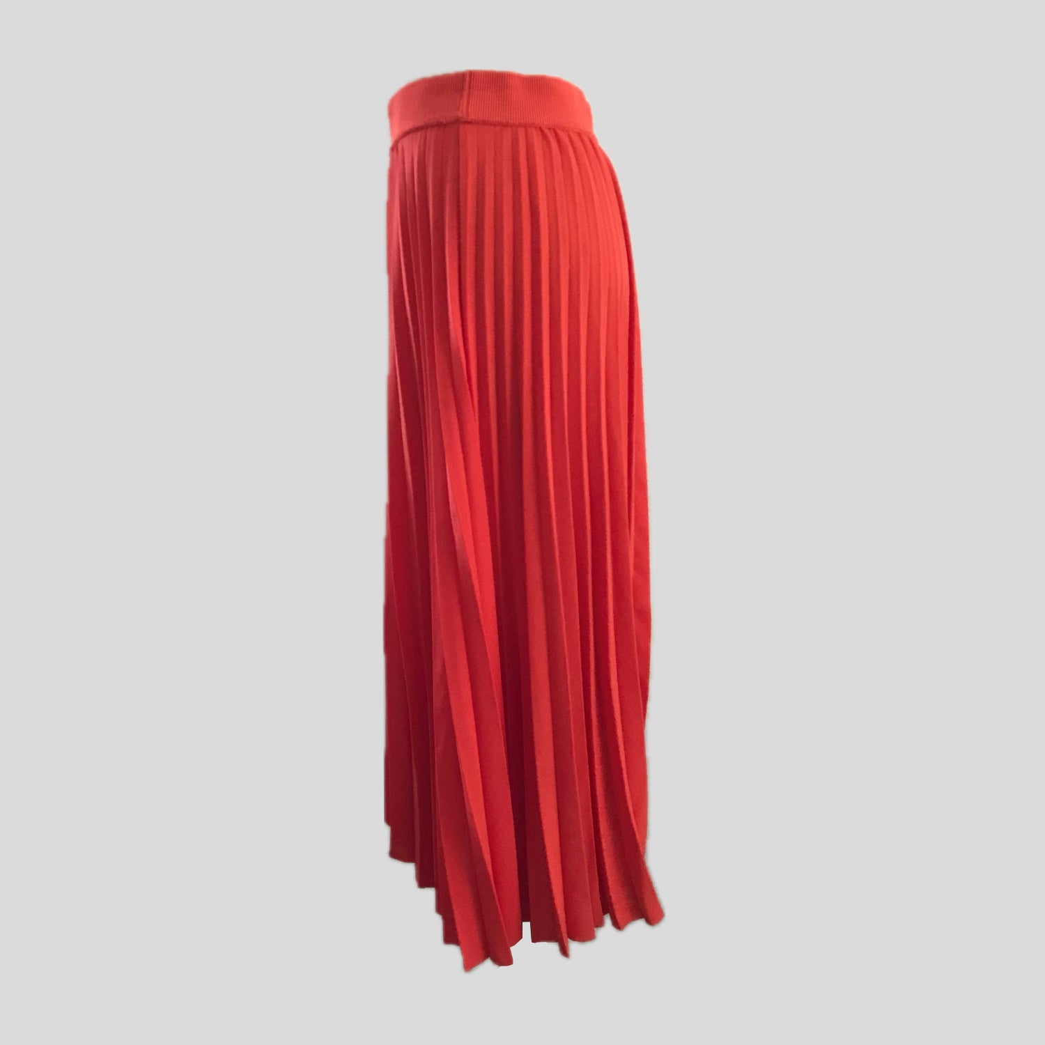 COS-Orange-Pleated-Midi-Skirt