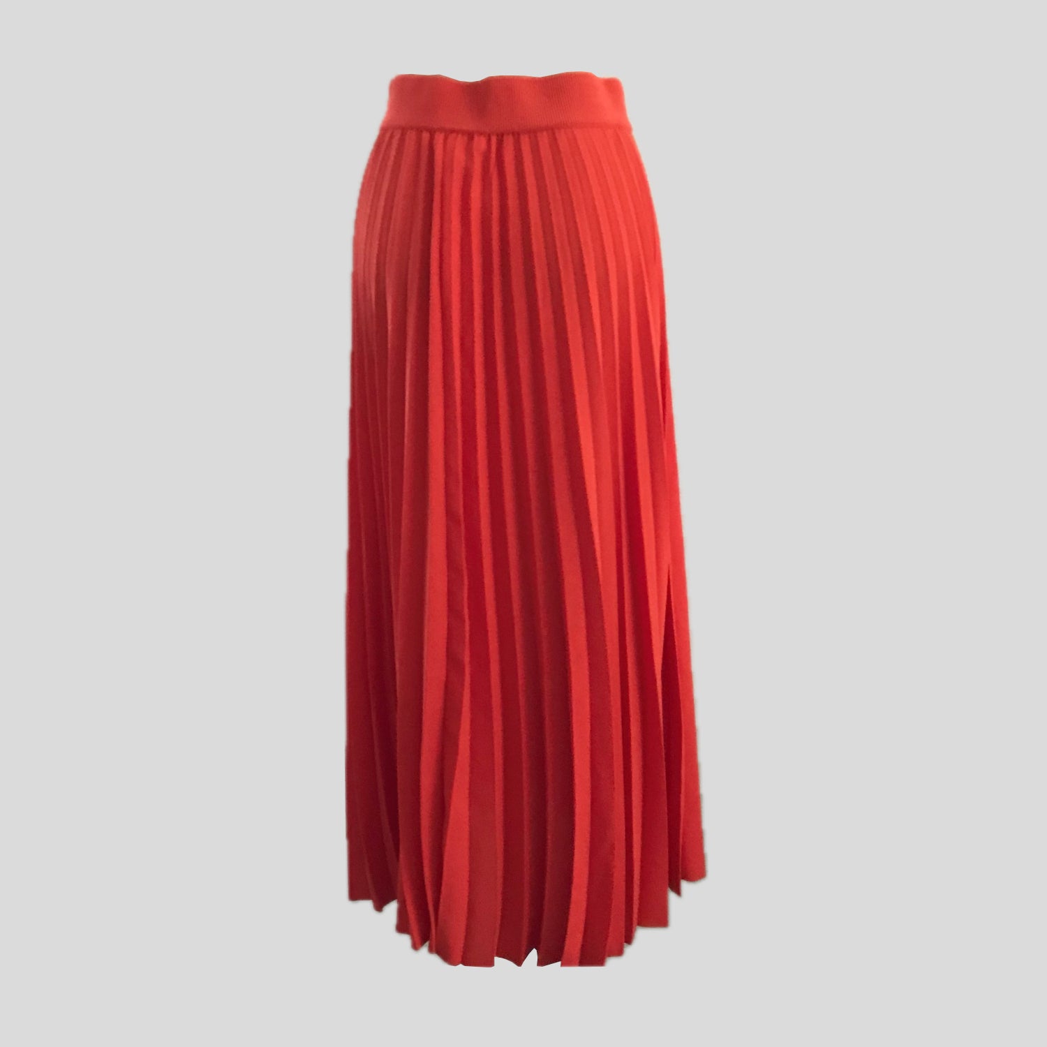 COS-Orange-Pleated-Midi-Skirt