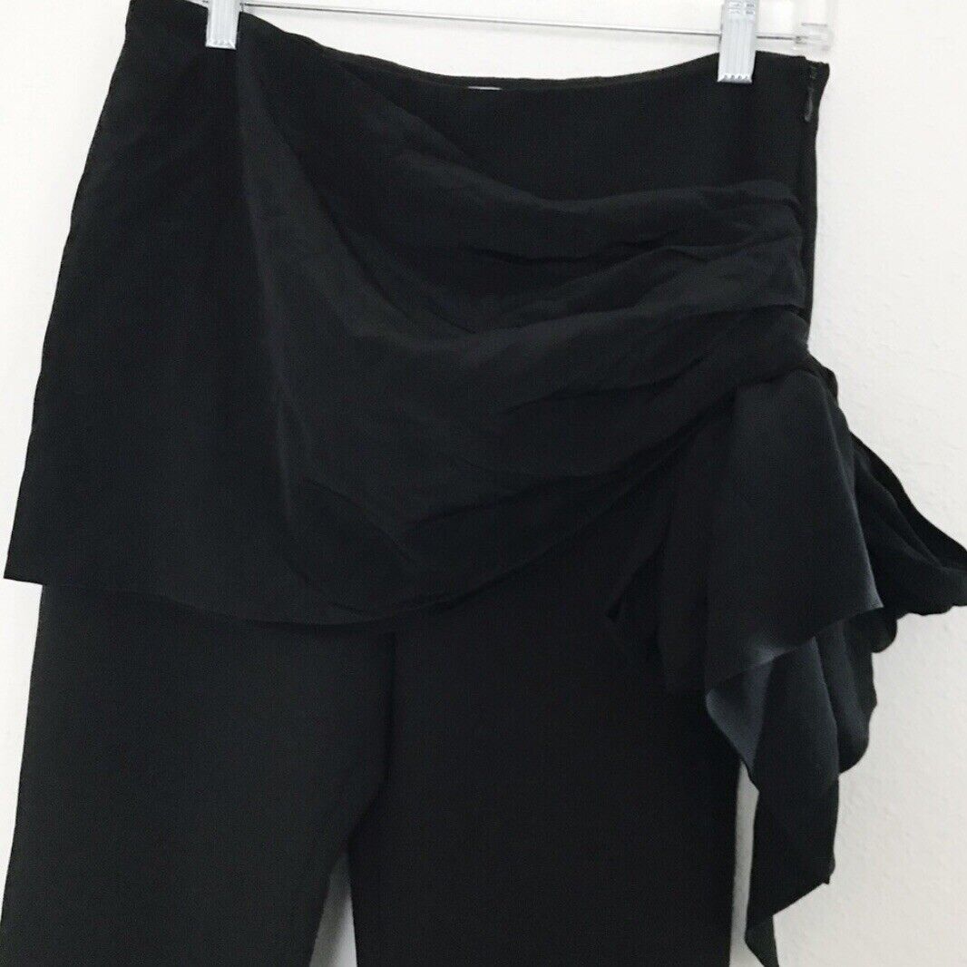 Cinq-A-Sept-Pants-Black-Stretch-Chiffon-Overlay-Pants
