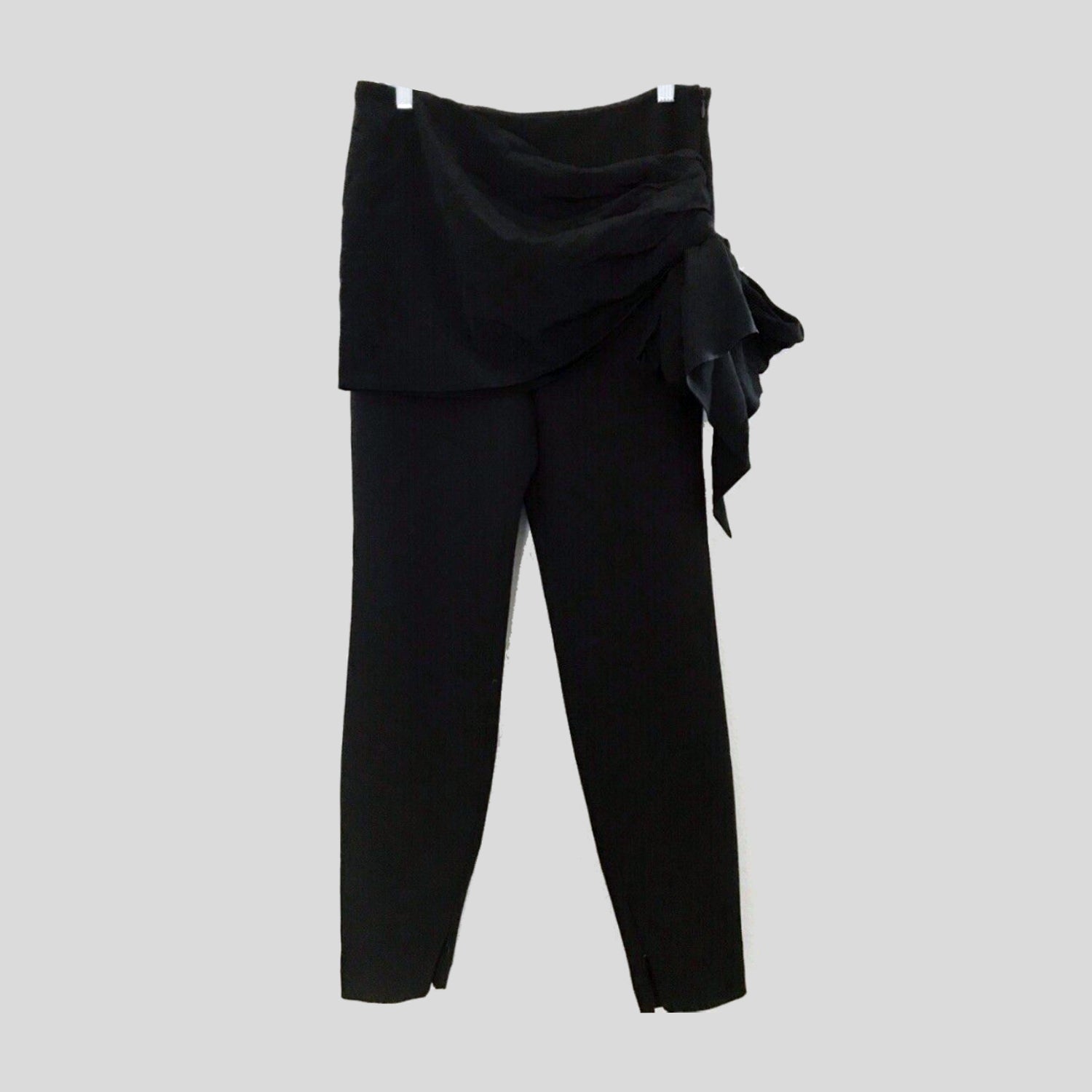 Cinq-A-Sept-Pants-Black-Stretch-Chiffon-Overlay-Pants