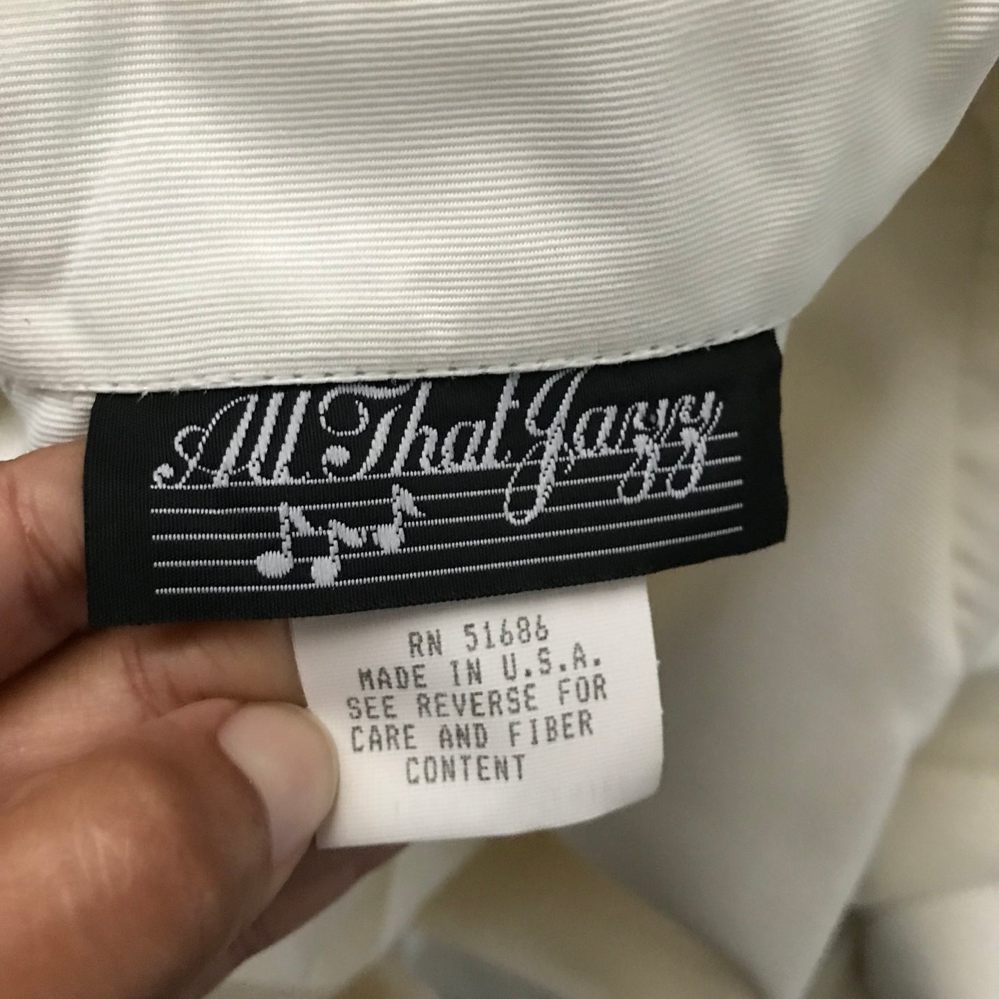 Vintage 1990s All That Jazz Off White Sheer Blazer
