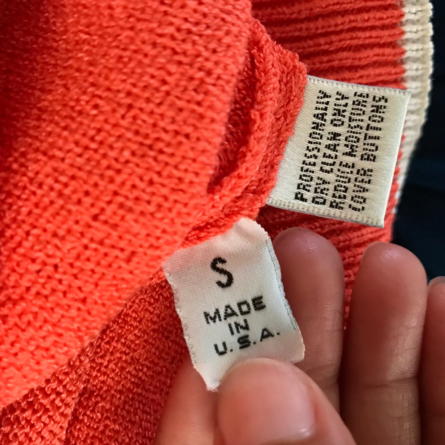 St. John Vintage 2000s Orange Knit Santana Skirt Suit