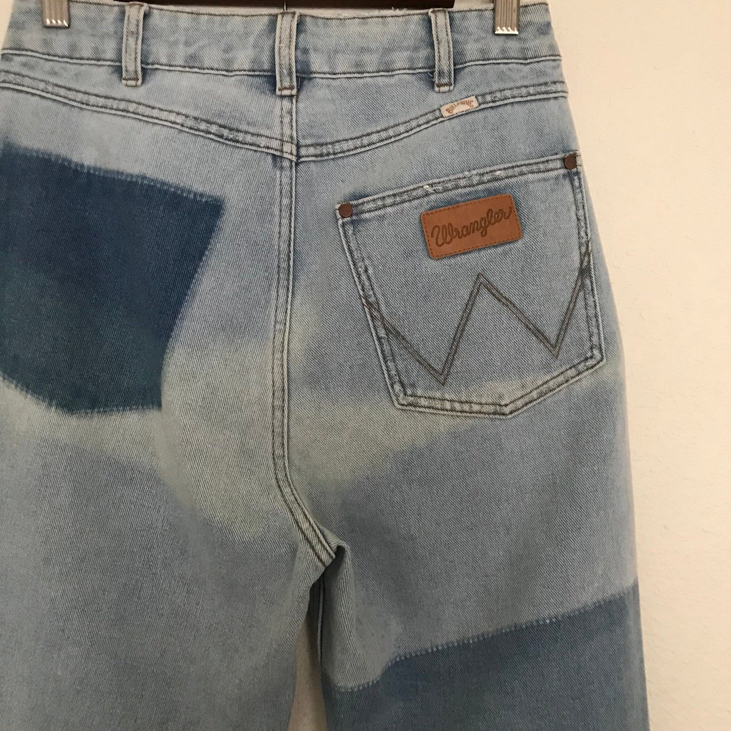Wrangler x Billabong Blue Patchwork Mid Rise Jeans