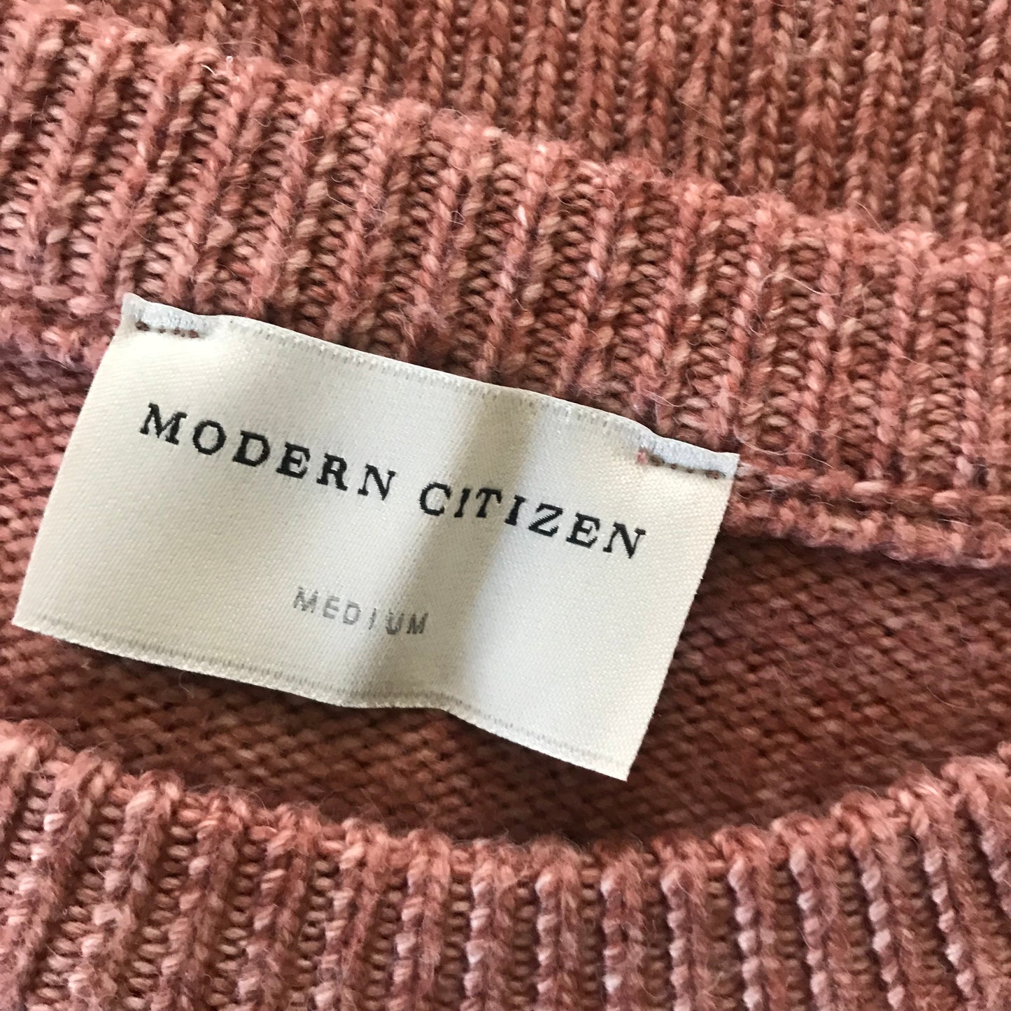 Modern Citizen Pink Knit Long Sleeve Cozy Soft Pullover Sweater