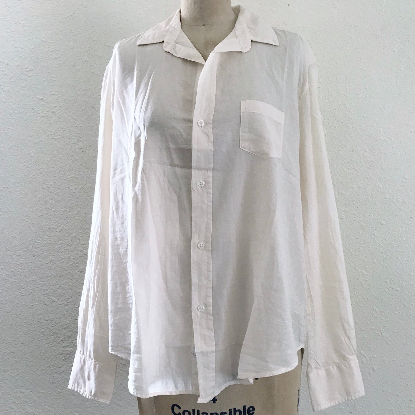 Frank & Eileen Ivory Featherweight Organic Cotton Casual Shirt Top