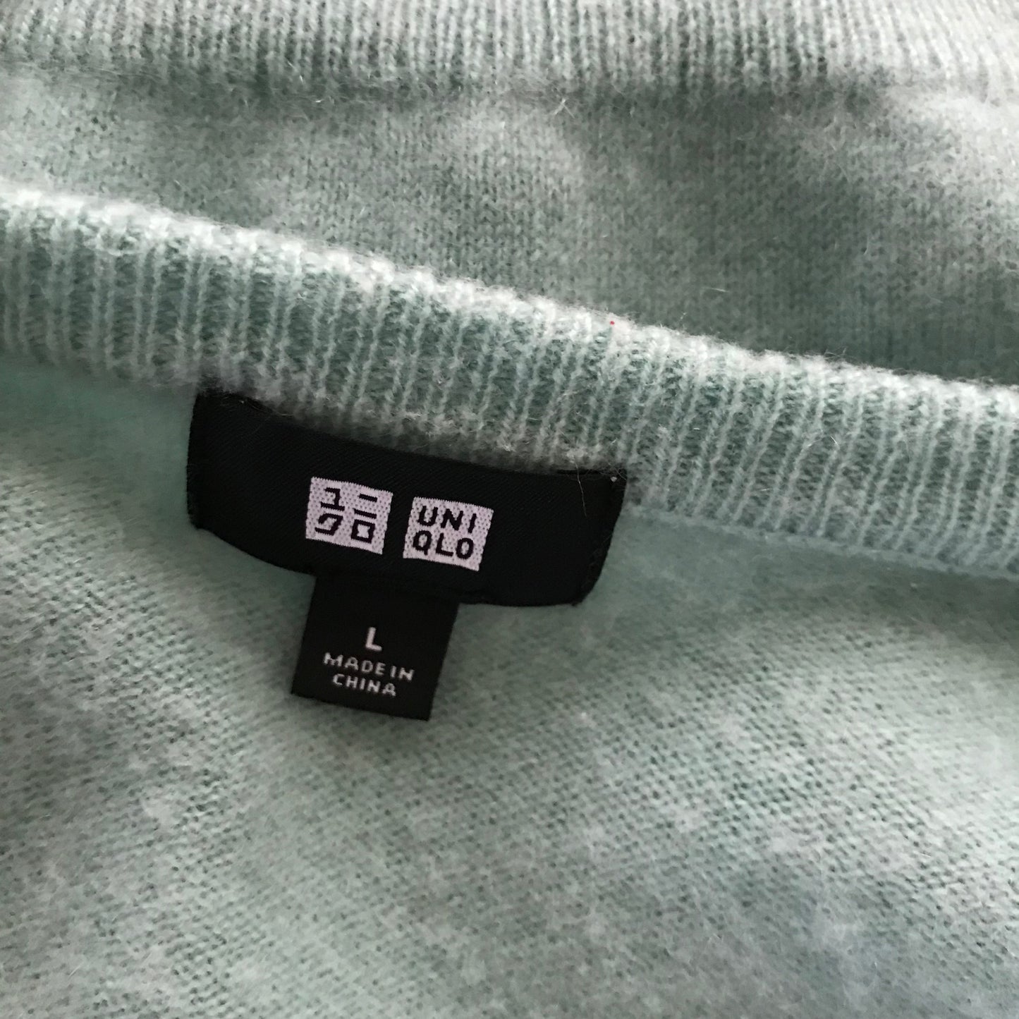 Uniqlo Pastel Blue Cashmere Knit Pullover Sweater
