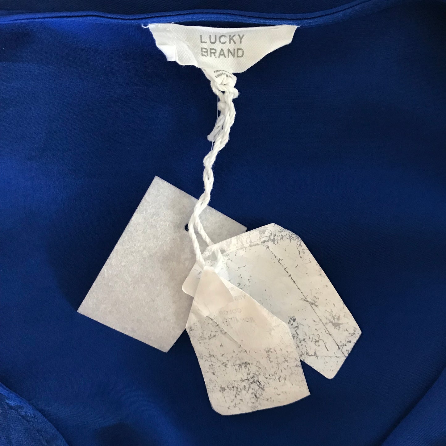 Lucky Brand Cobalt Blue Satin Knee Length Dress