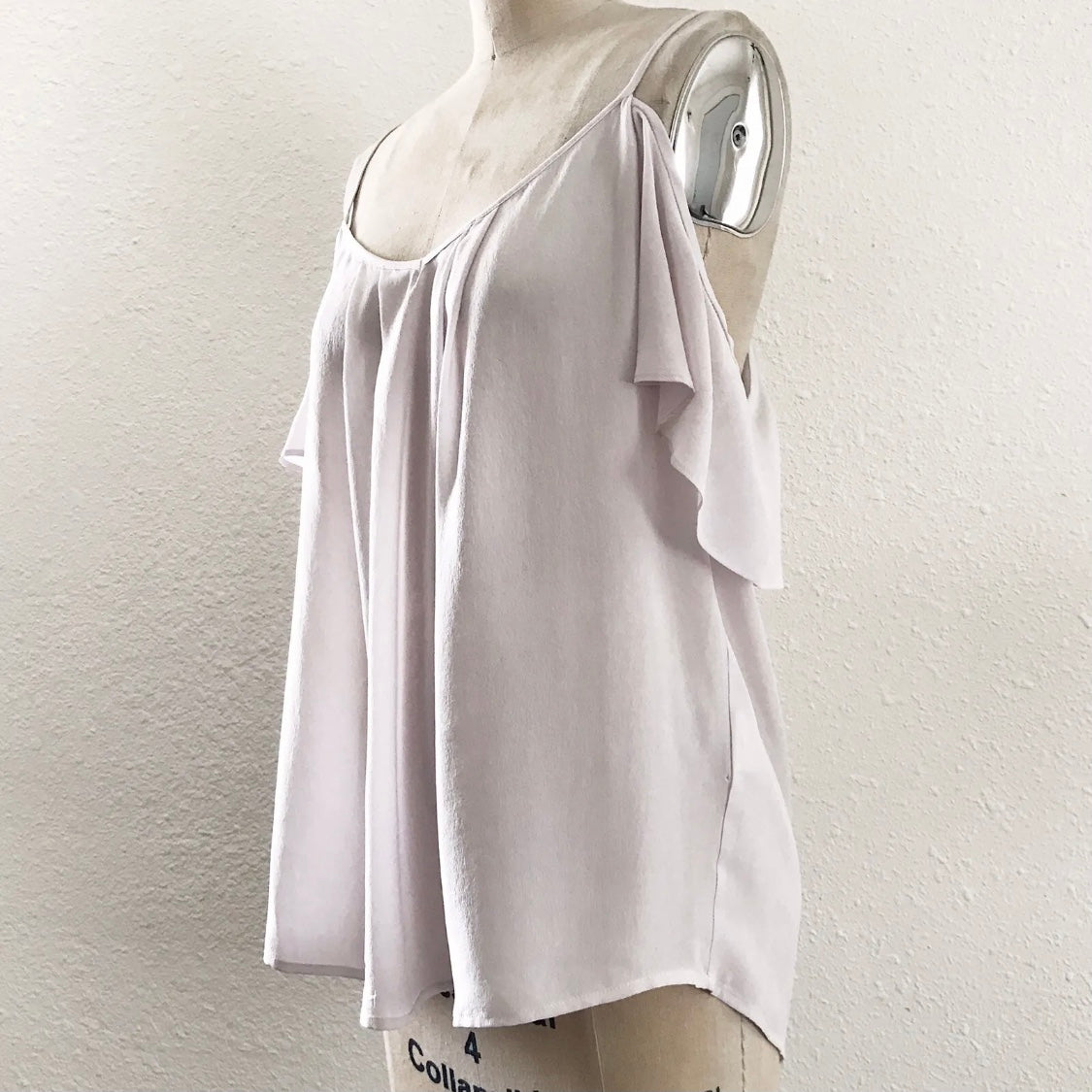 Joie Silk Lilac Off Shoulder Strappy Blouse Top