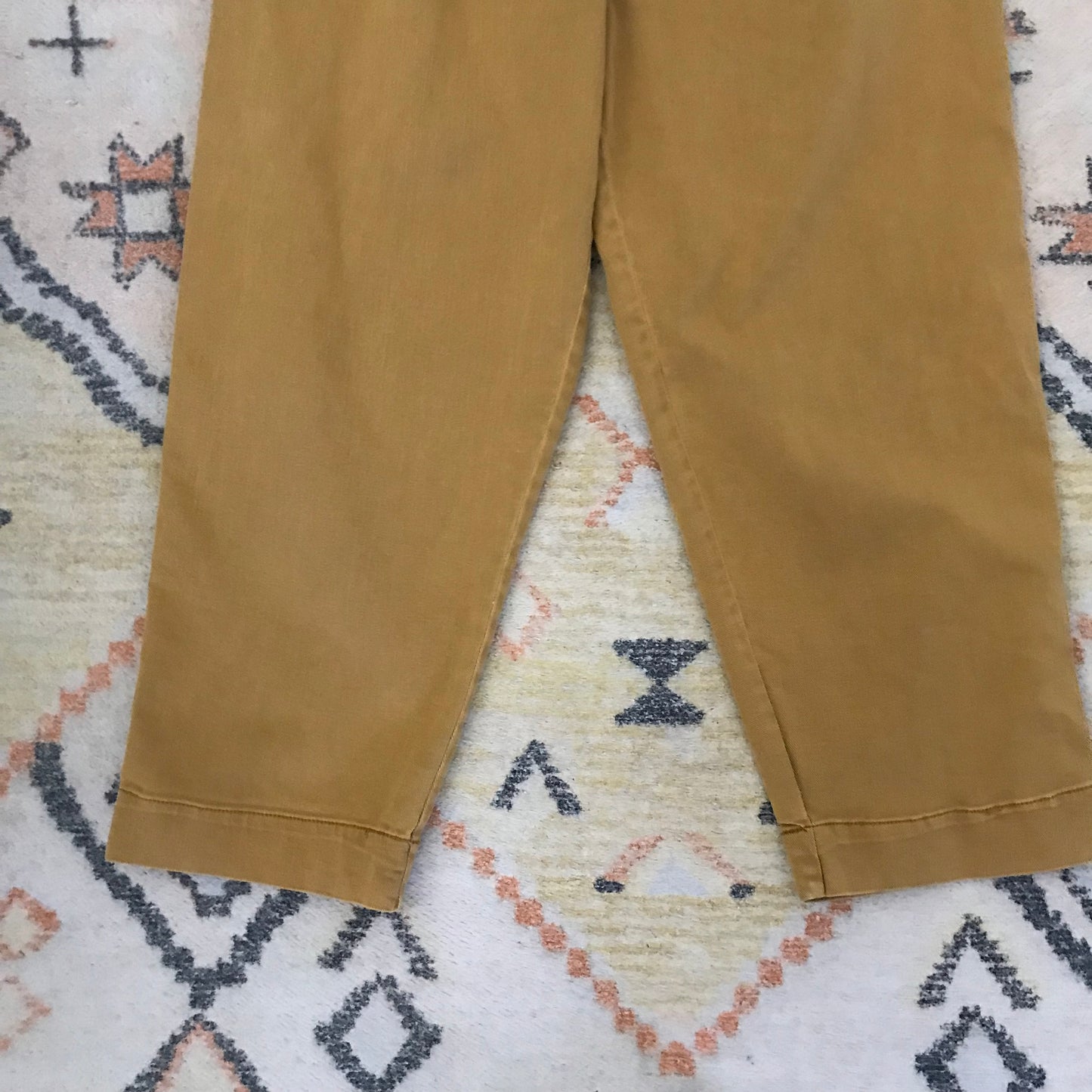 Free People Yellow Pleated Cotton Pants