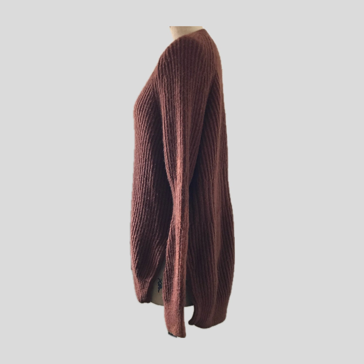 all-saints-brown-wool-v-neck-sweater