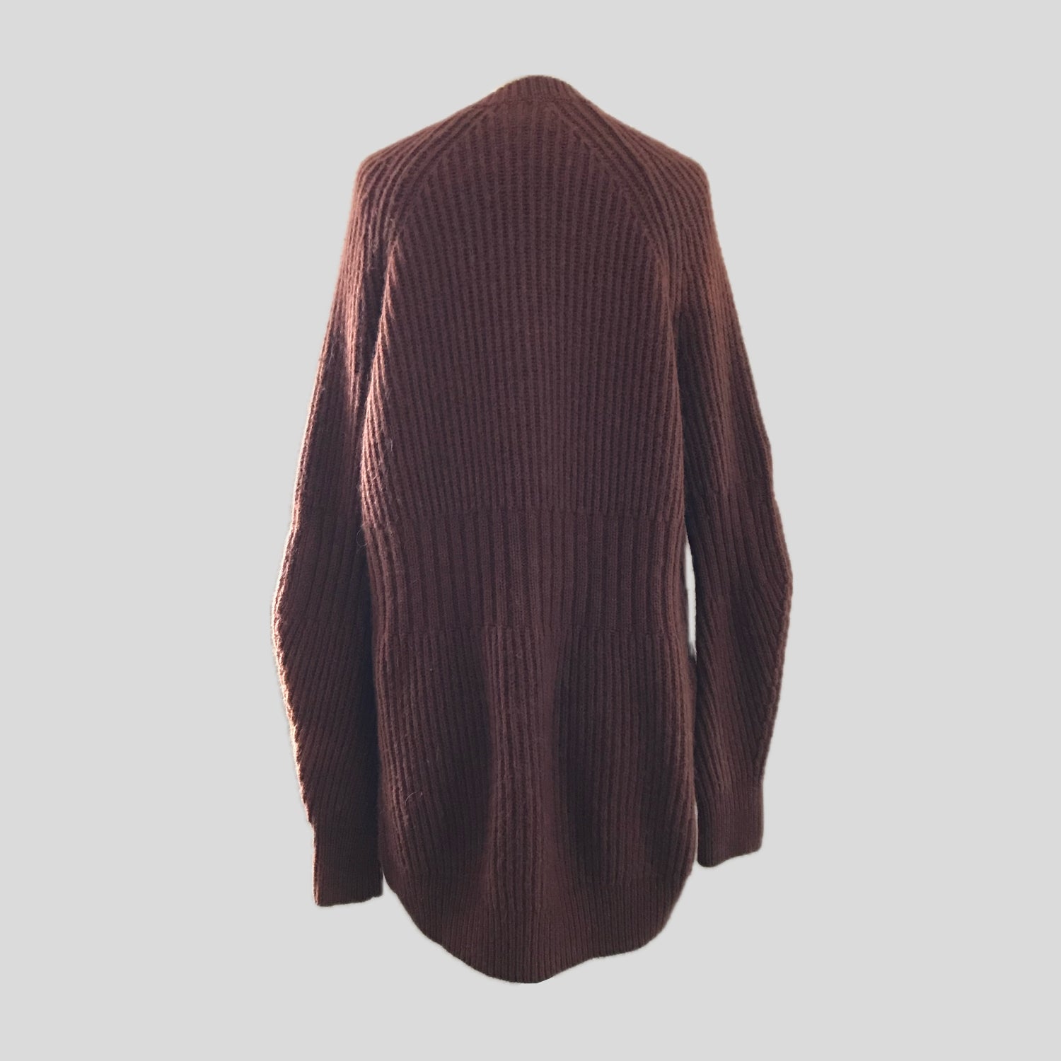all-saints-brown-wool-v-neck-sweater