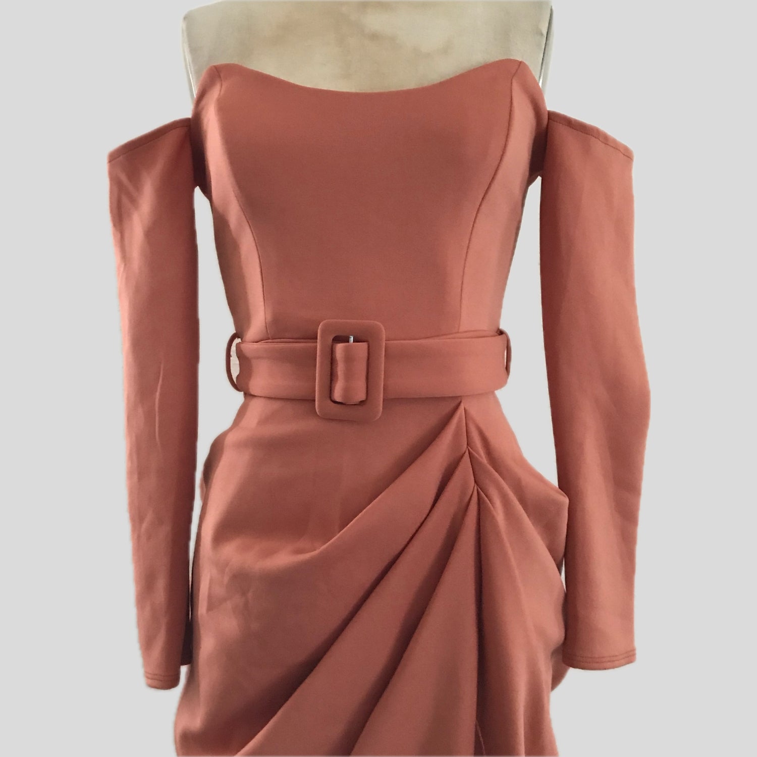 asos-retro-nude-off-shoulder-draped-midi-formal-dress-gown