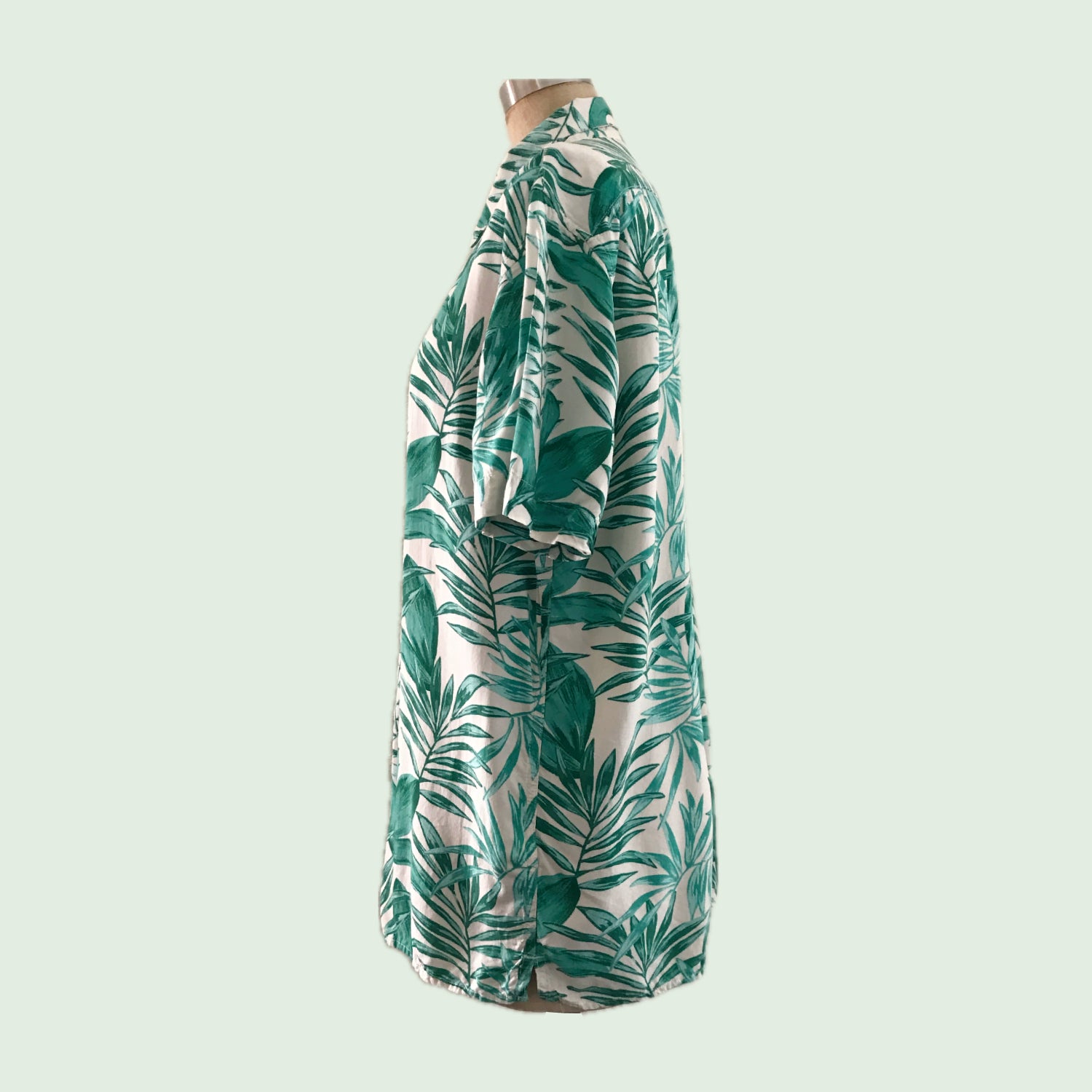 Banana Republic Green Tropical Print Shirt