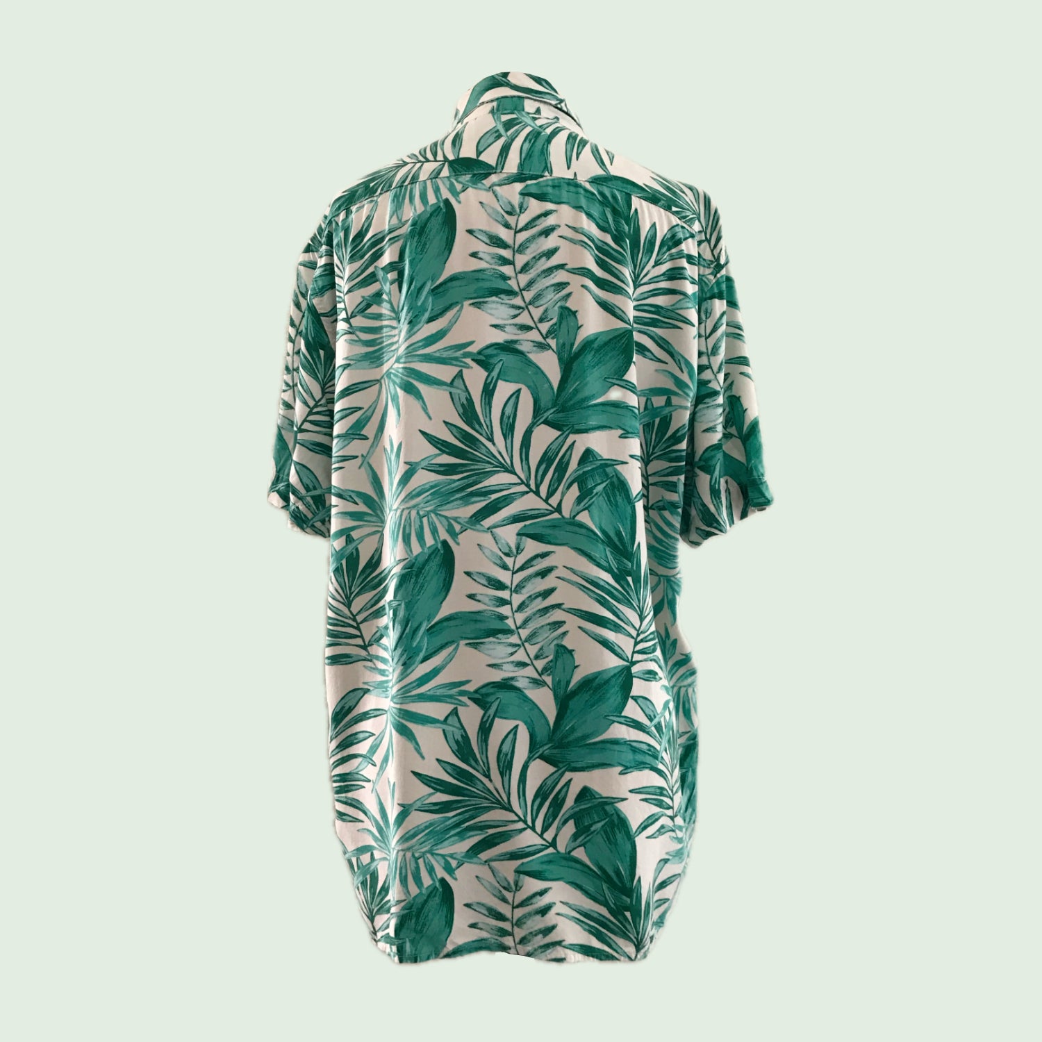 Banana Republic Green Tropical Print Shirt