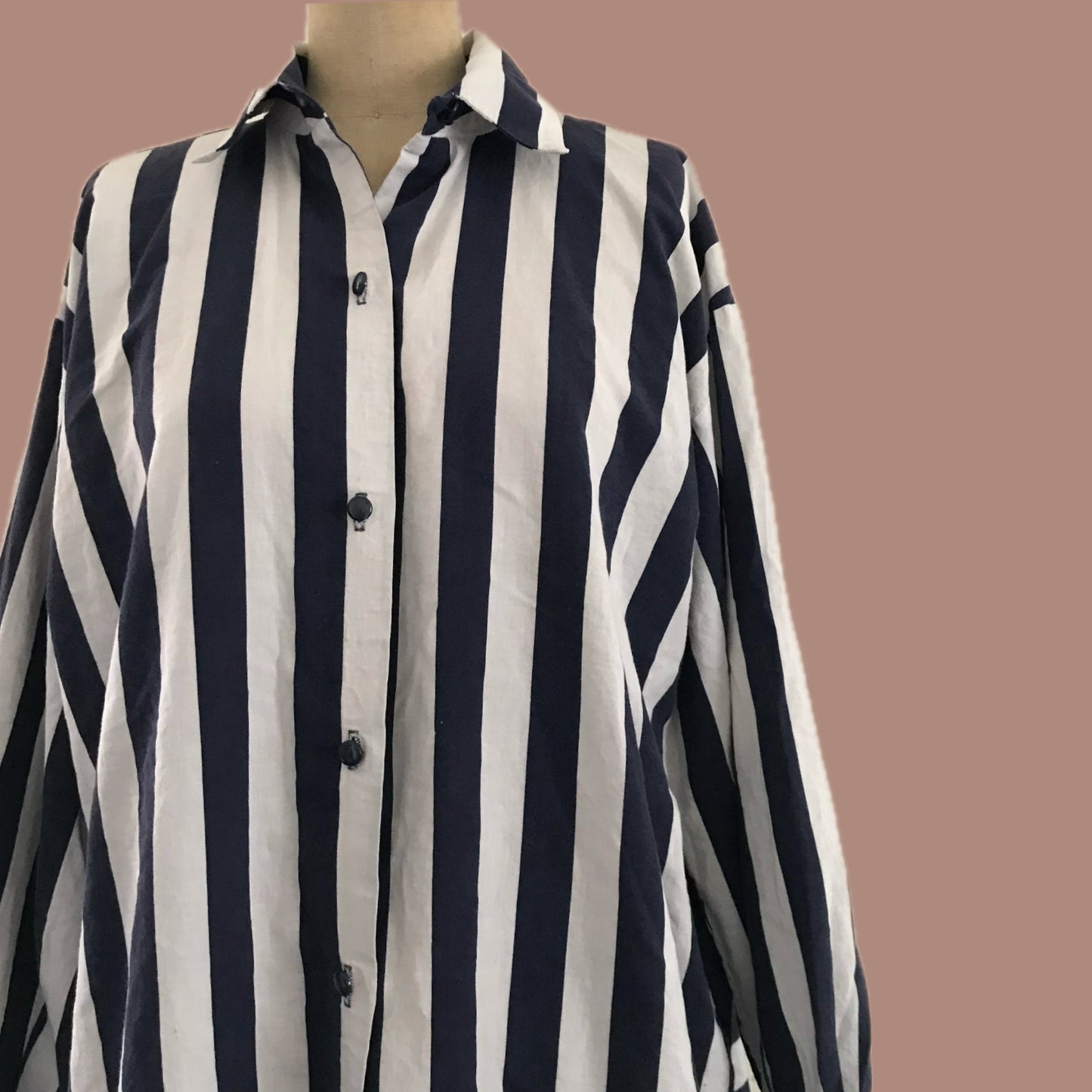 bill-blass-vintage-1990s-navy-white-striped-cotton-shirt