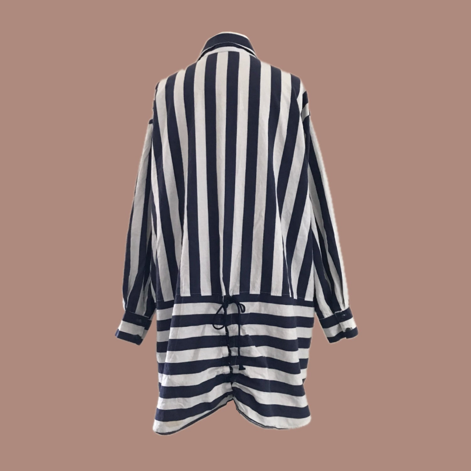 bill-blass-vintage-1990s-navy-white-striped-cotton-shirt