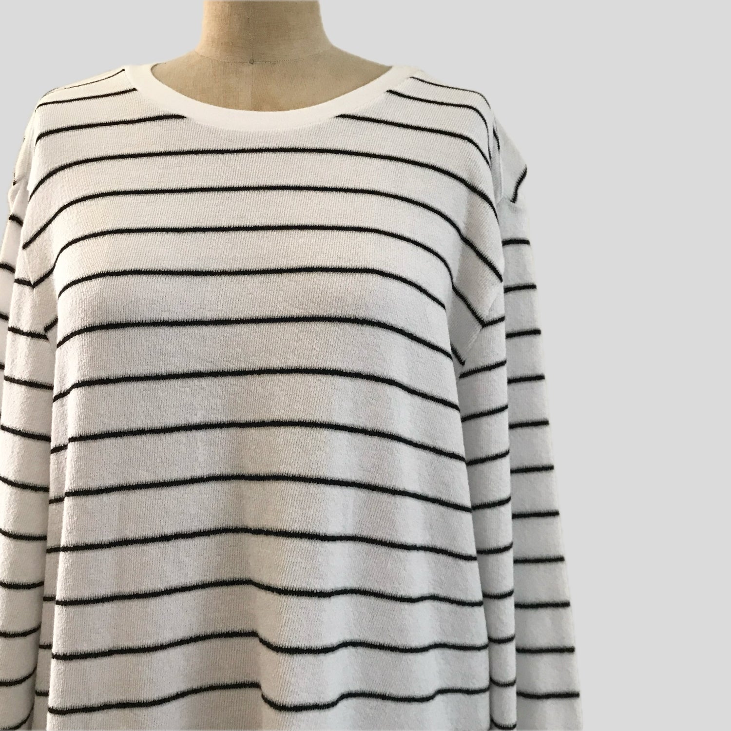 club-monaco-white-black-stripe-cotton-terry-top