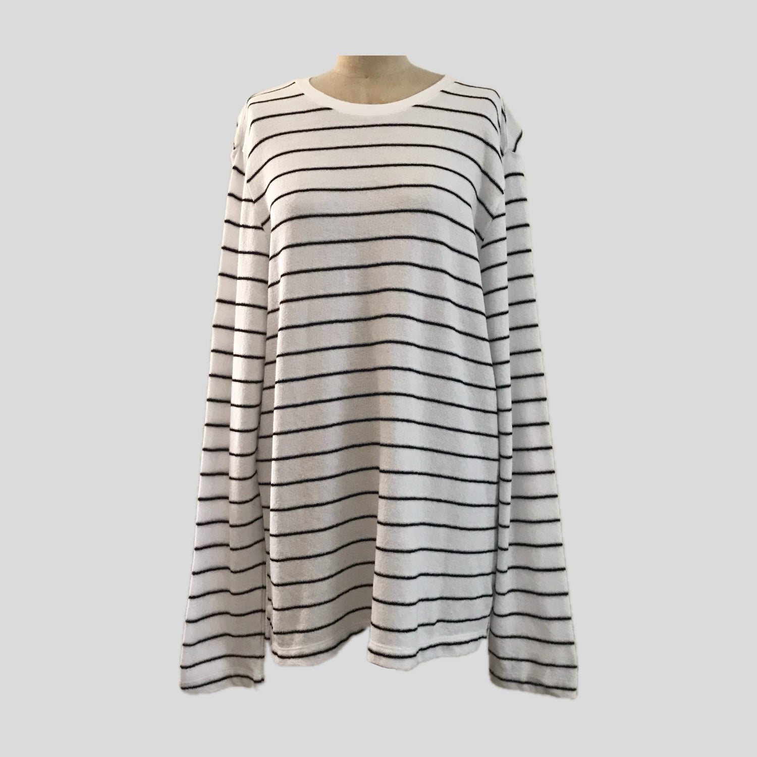 club-monaco-white-black-stripe-cotton-terry-top