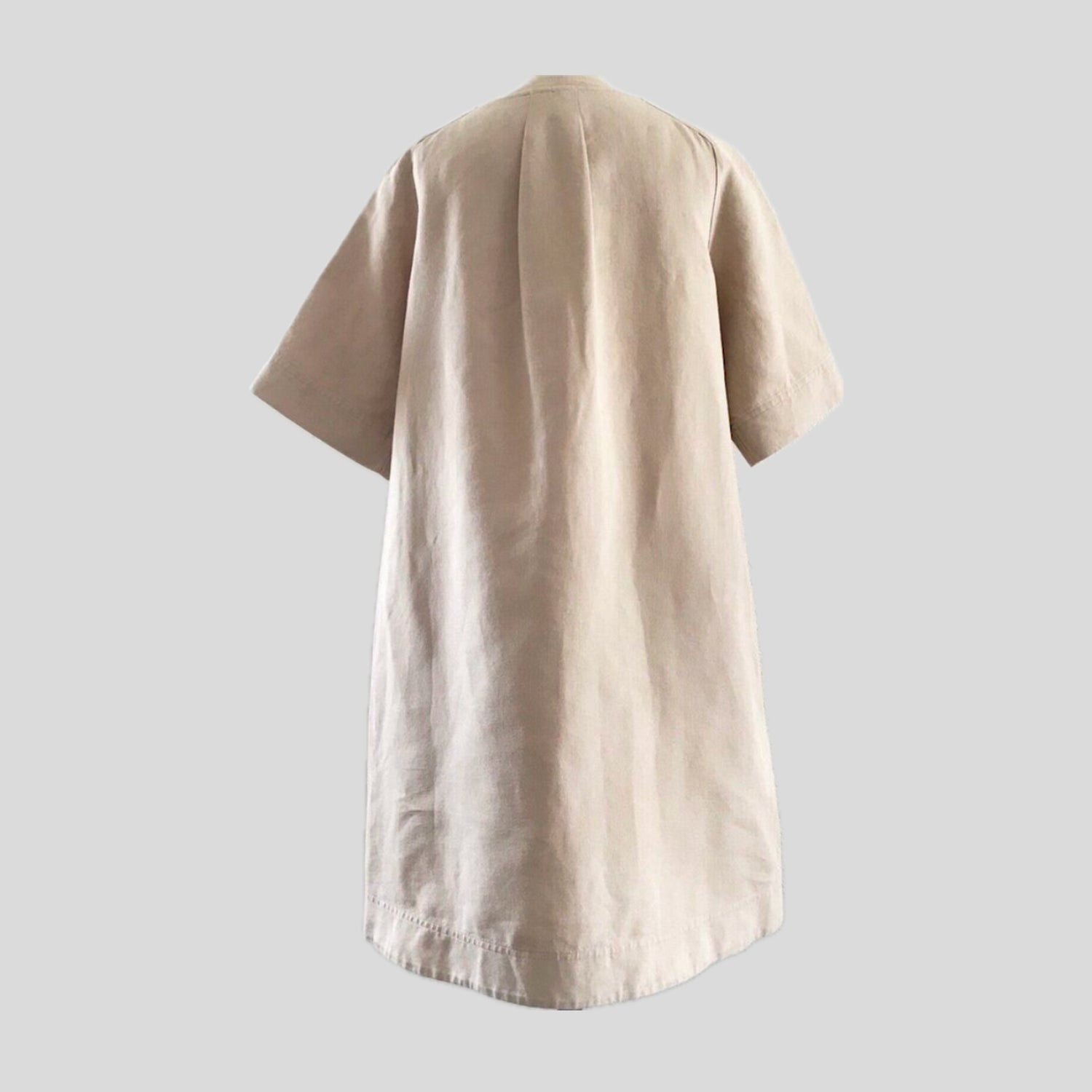 cos-prelovely-tan-cotton-linen-oversized-dress