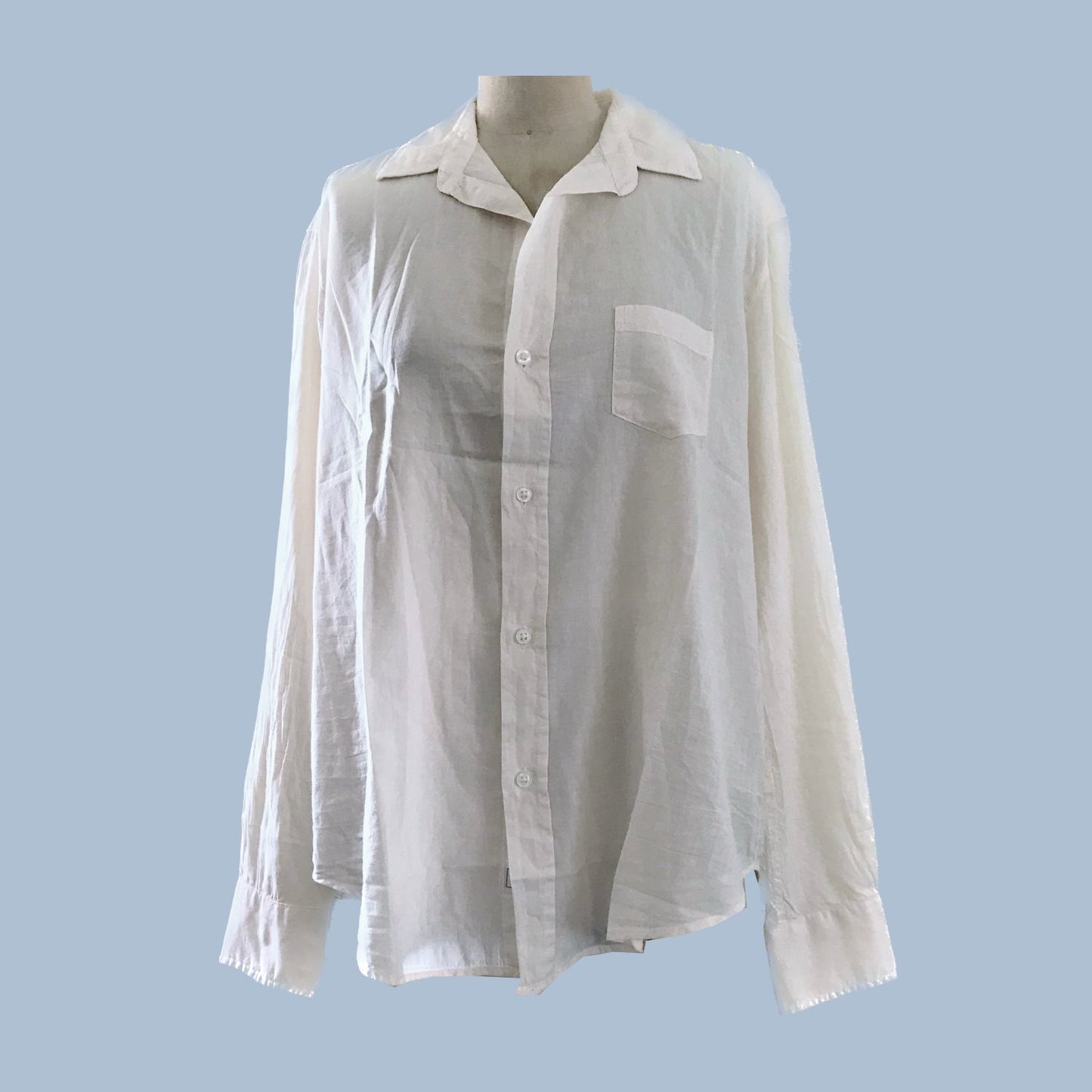 Frank & Eileen Ivory Featherweight Organic Cotton Casual Shirt Top