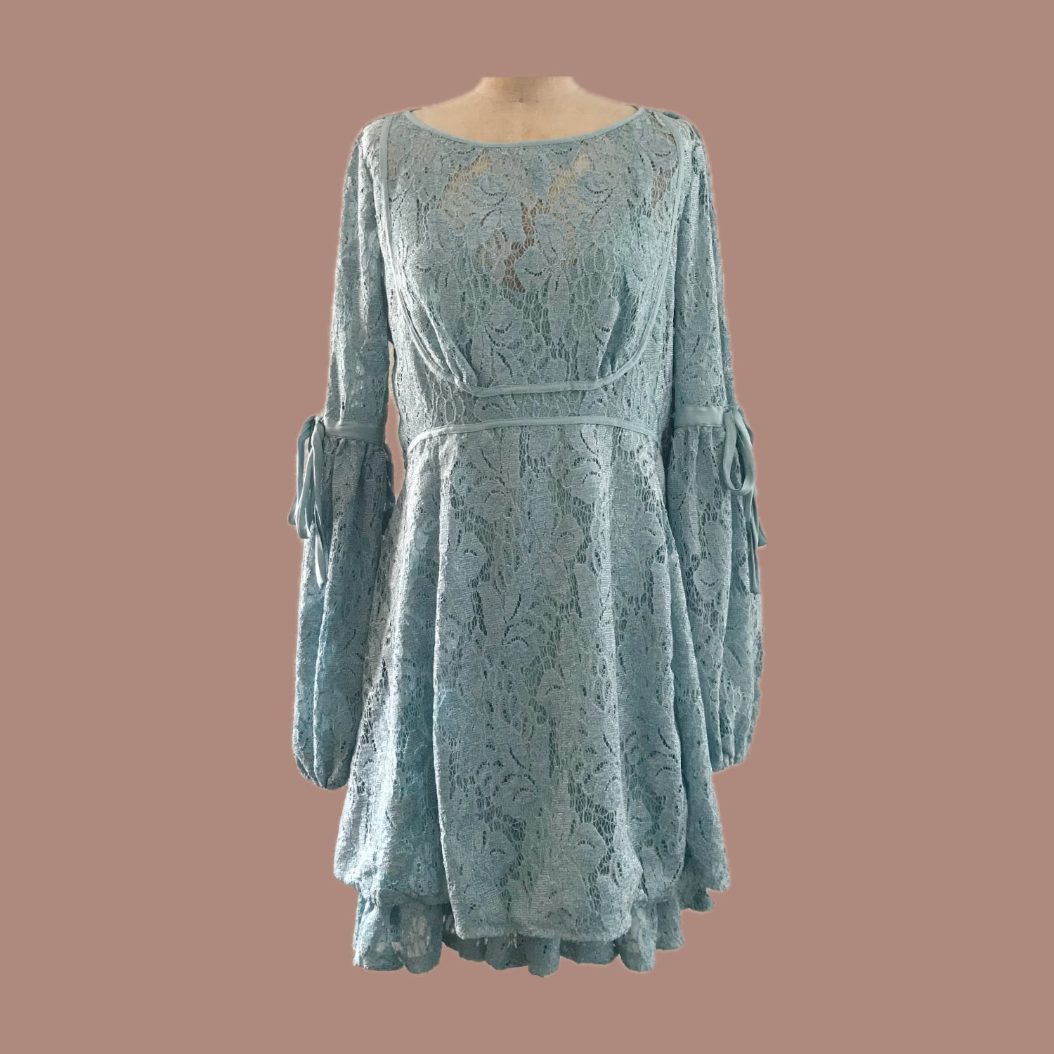 free-people-blue-lace-long-bubble-sleeve-mini-dress