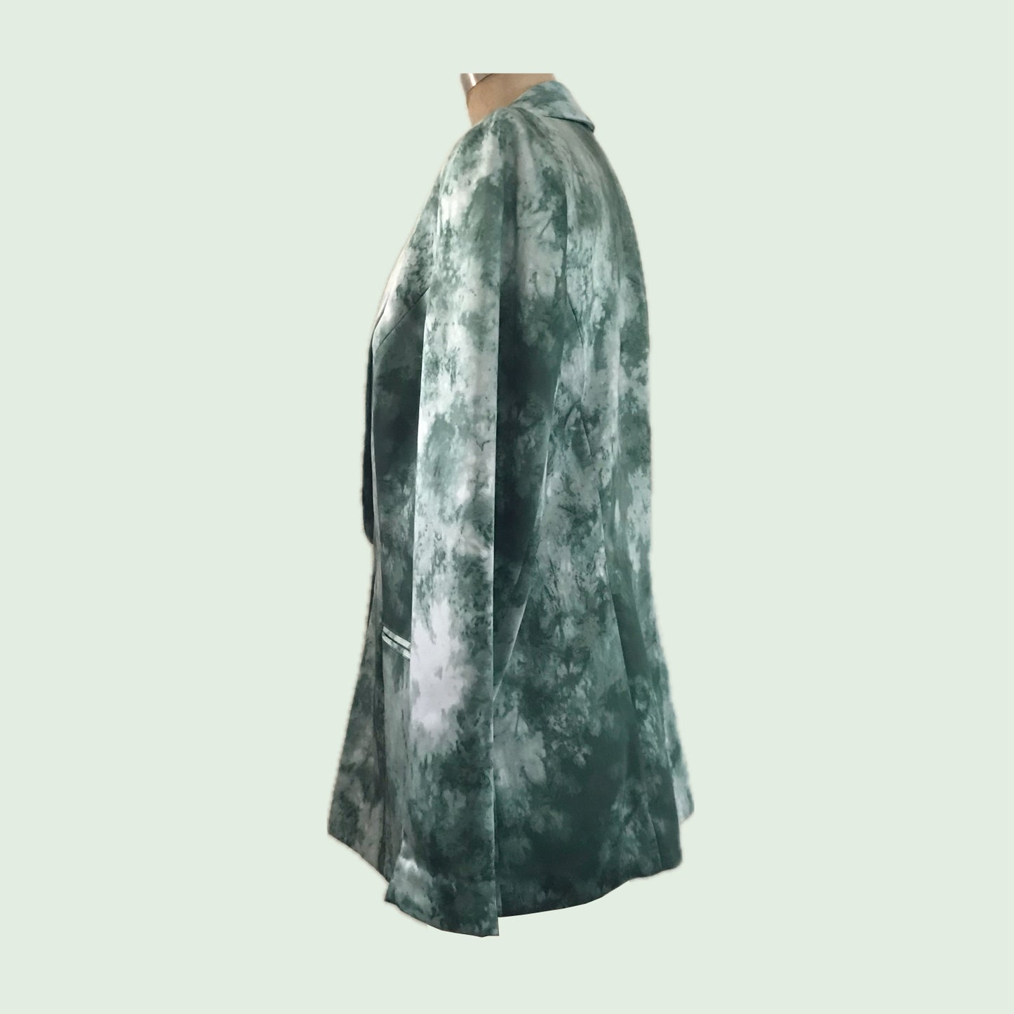 INC Green  Satin Tuxedo Jacket Blazer