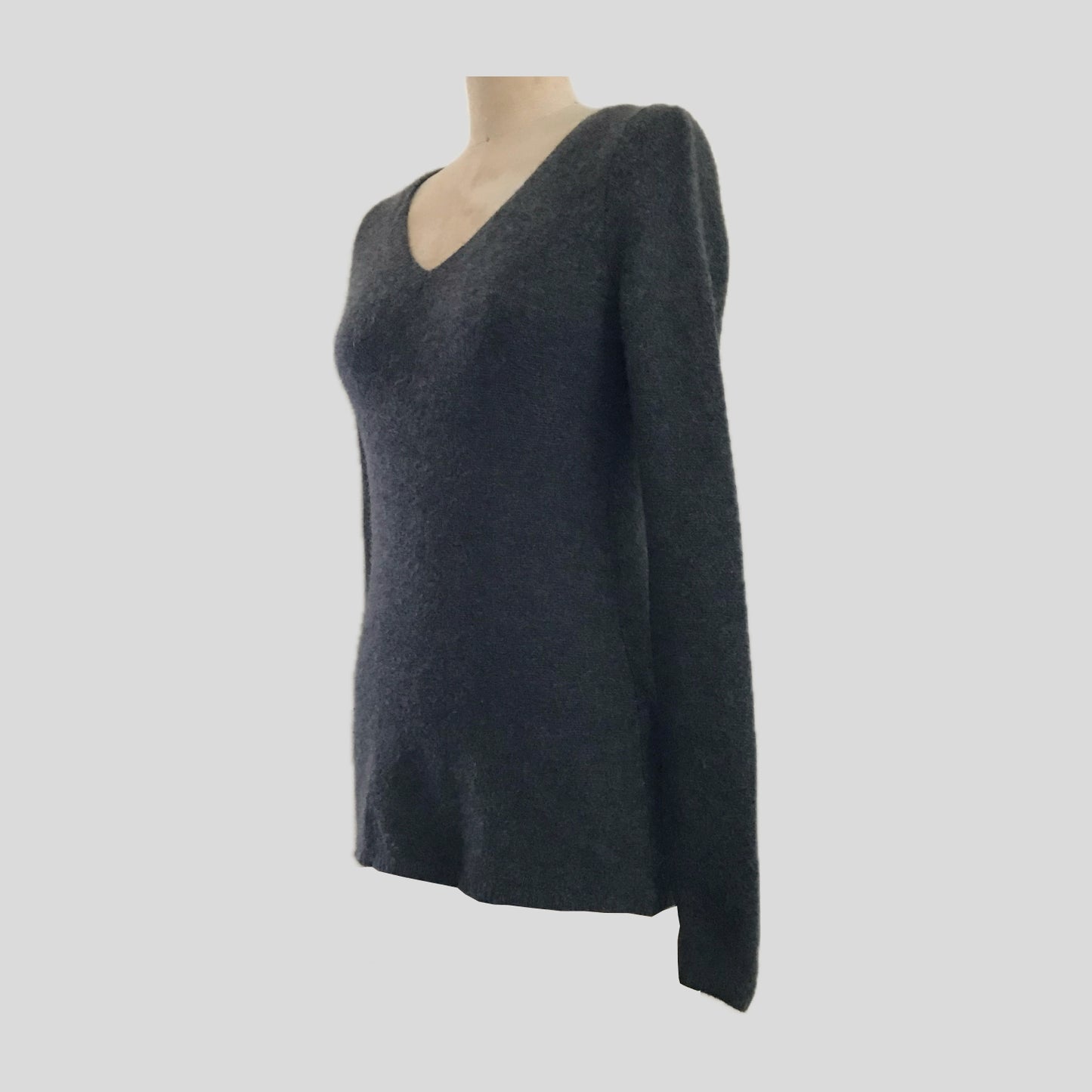 isabel-marant-gray-cashmere-v-neck-sweater