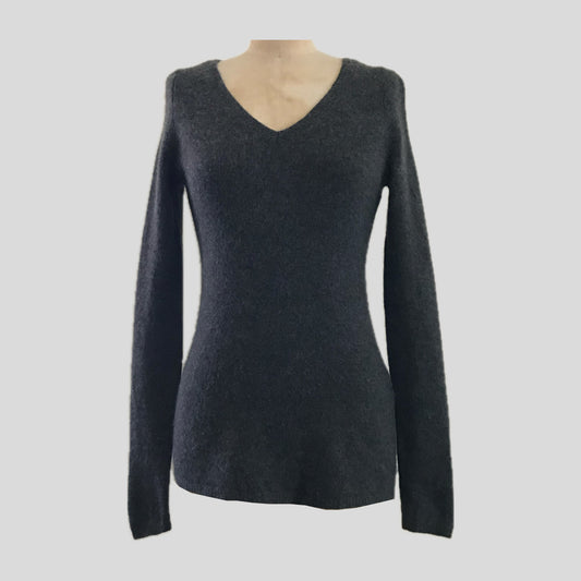 isabel-marant-gray-cashmere-v-neck-sweater