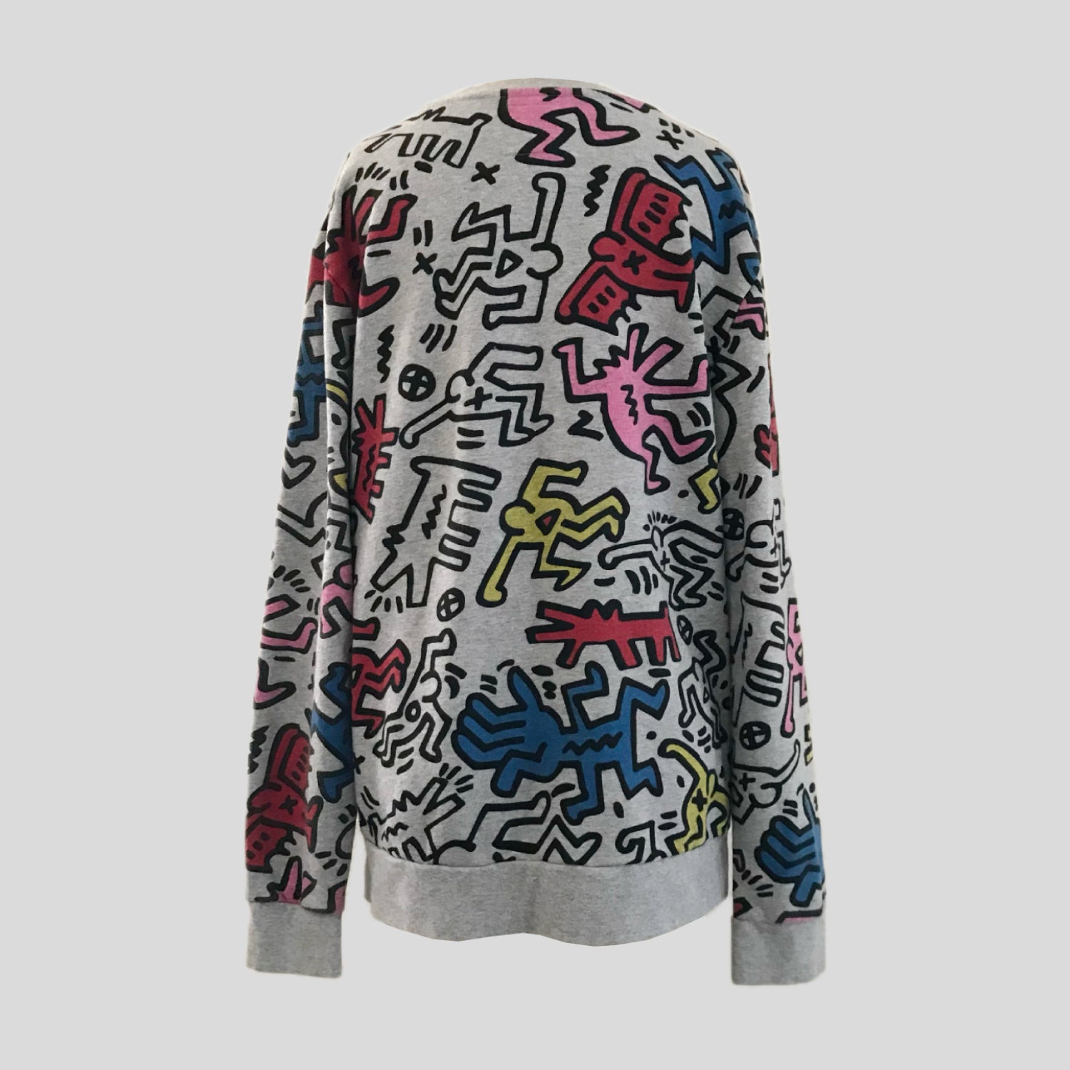 keith-haring-gray-cotton-art-illustrated-sweatshirt