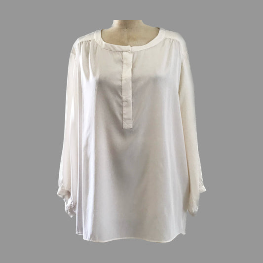 Rag & Bone Ivory Silk Classic Blouse