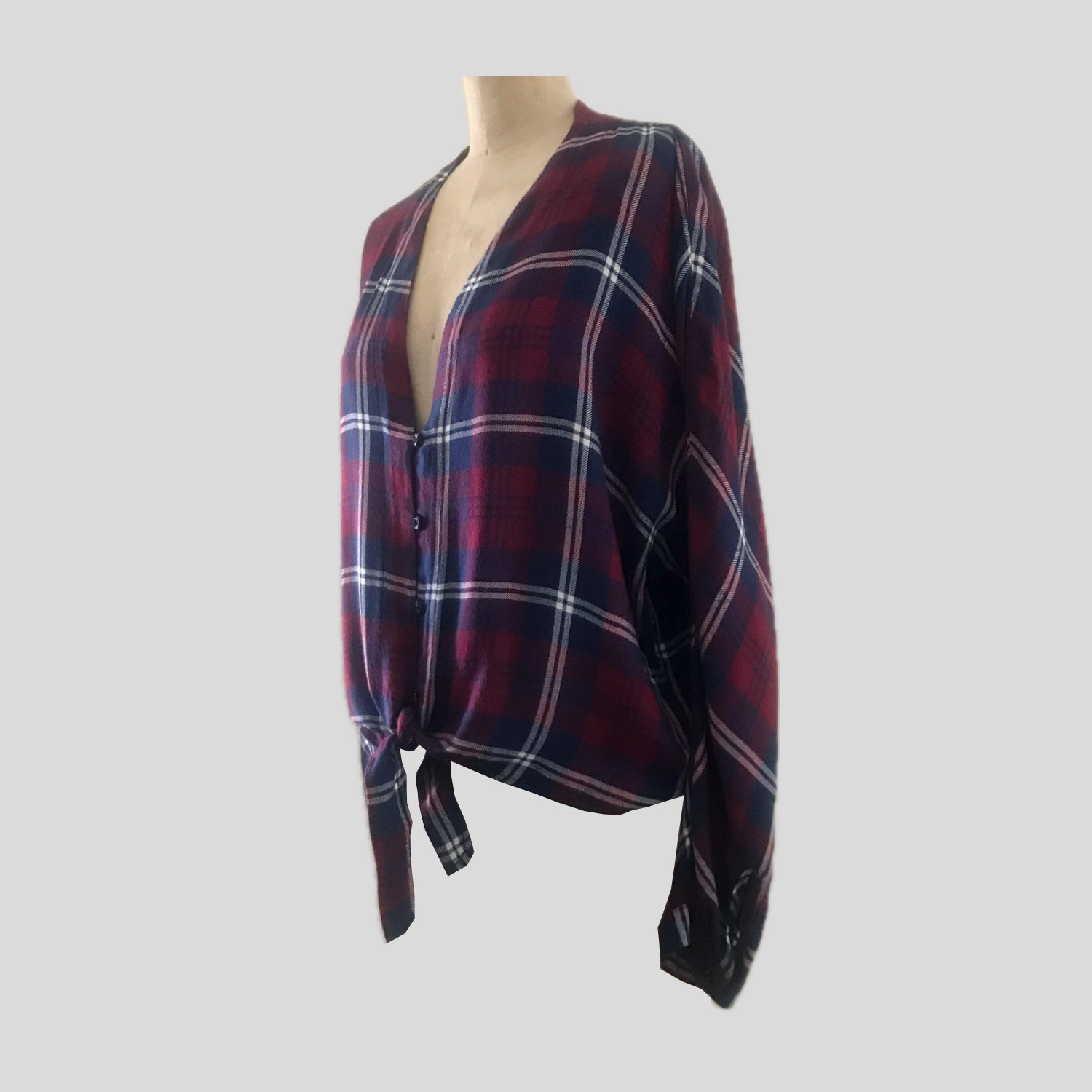 rails-red-blue-plaid-v-neck-shirt-top