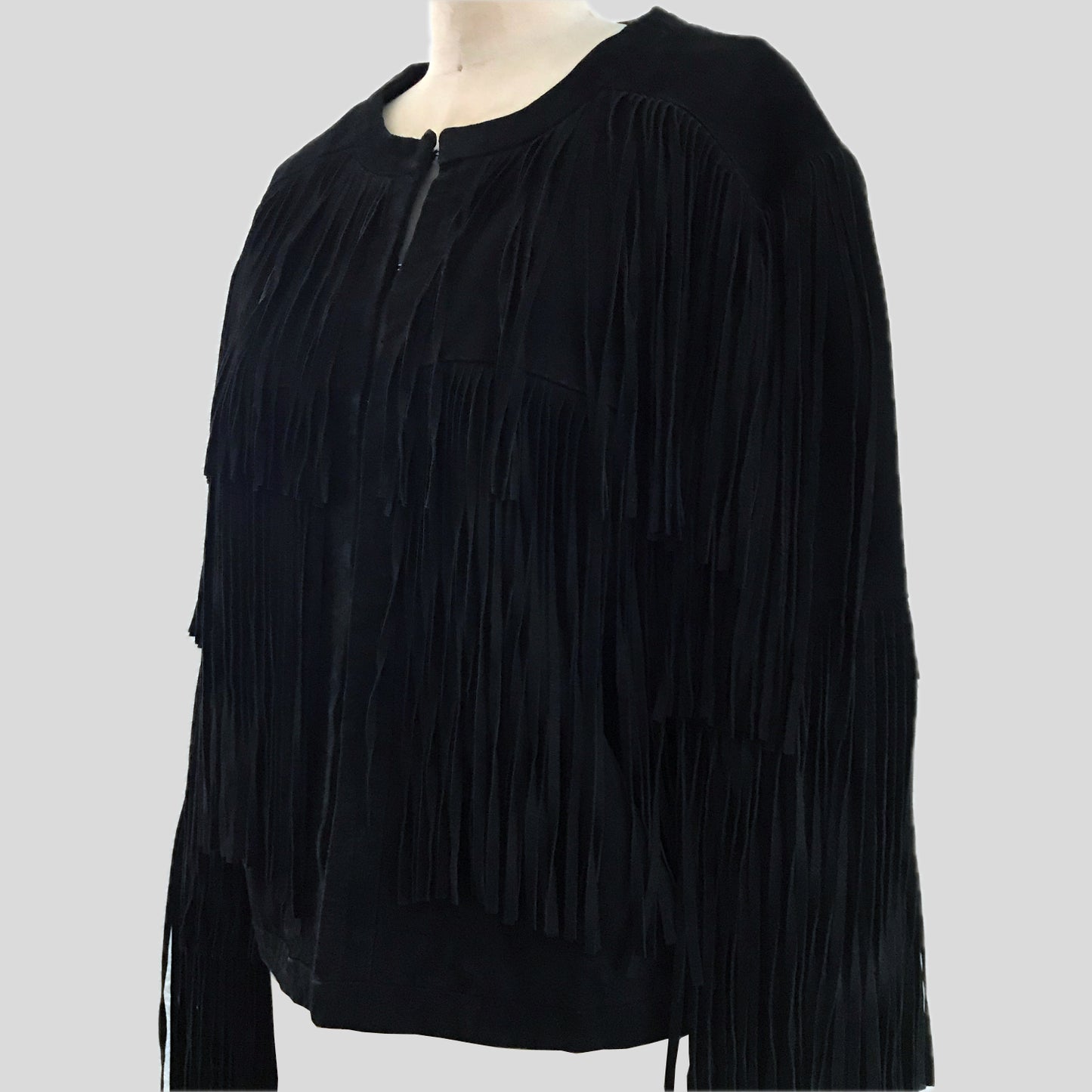 raj-black-suede-fringe-hippie-boho-jacket