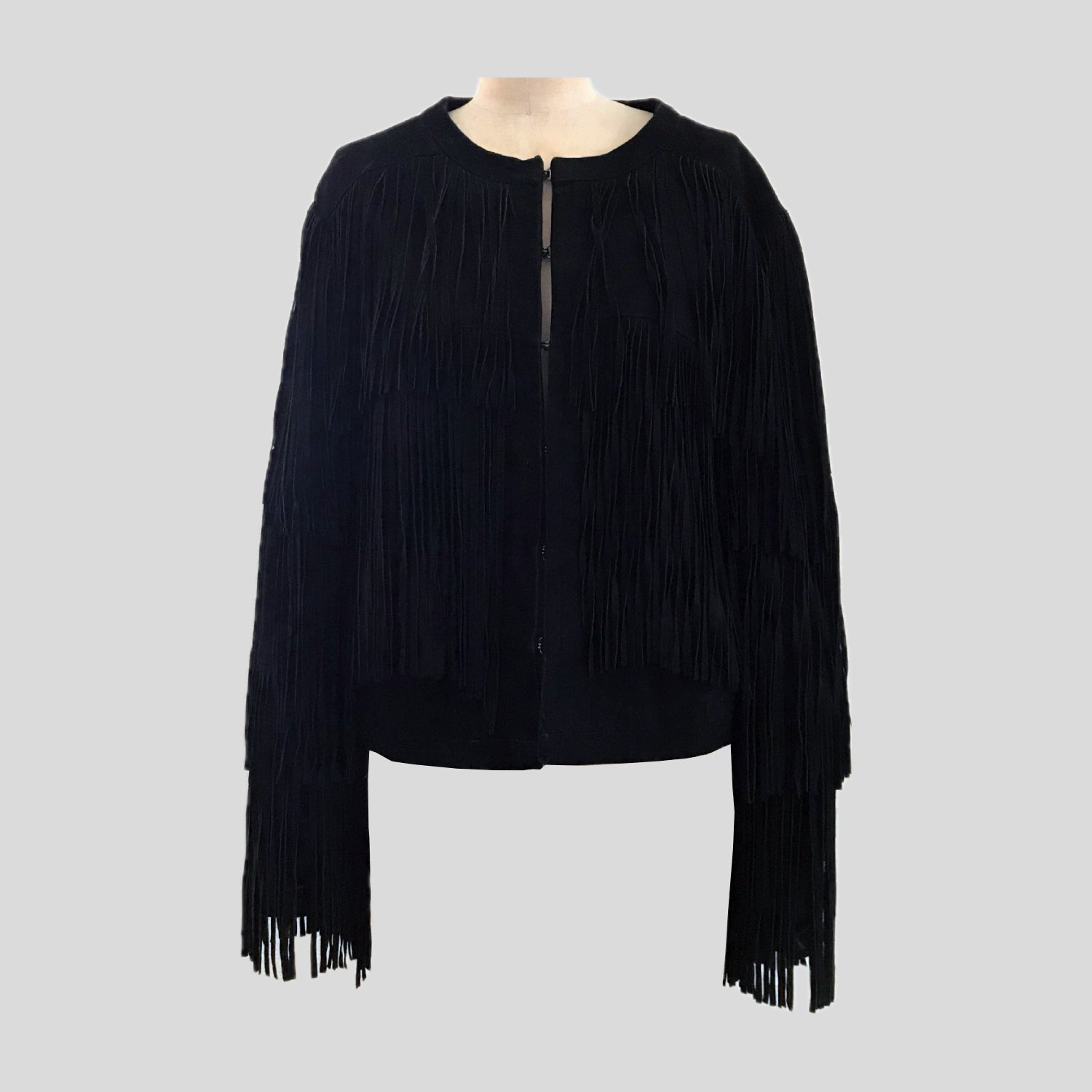 raj-black-suede-fringe-hippie-boho-jacket
