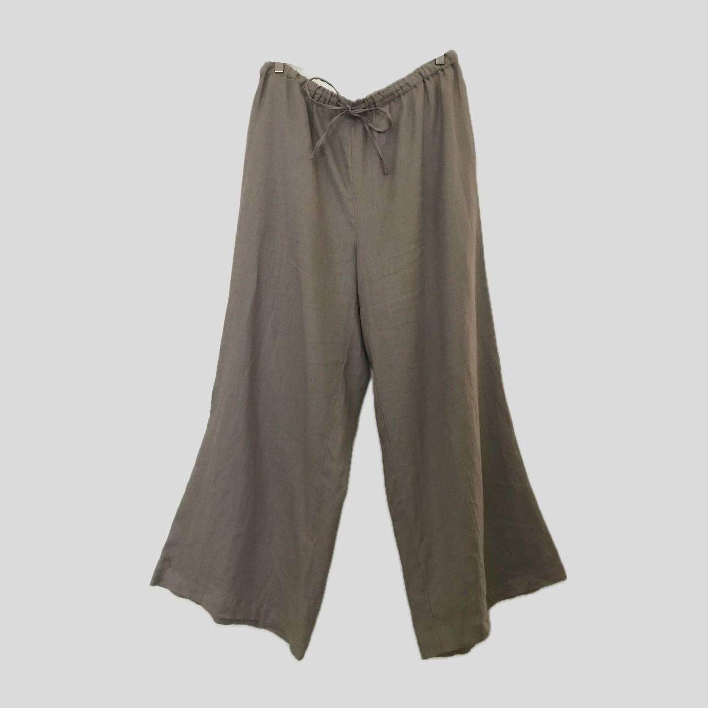 The Company Store Taupe Linen Wide Leg Pants