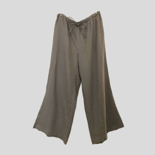 The Company Store Taupe Linen Wide Leg Pants
