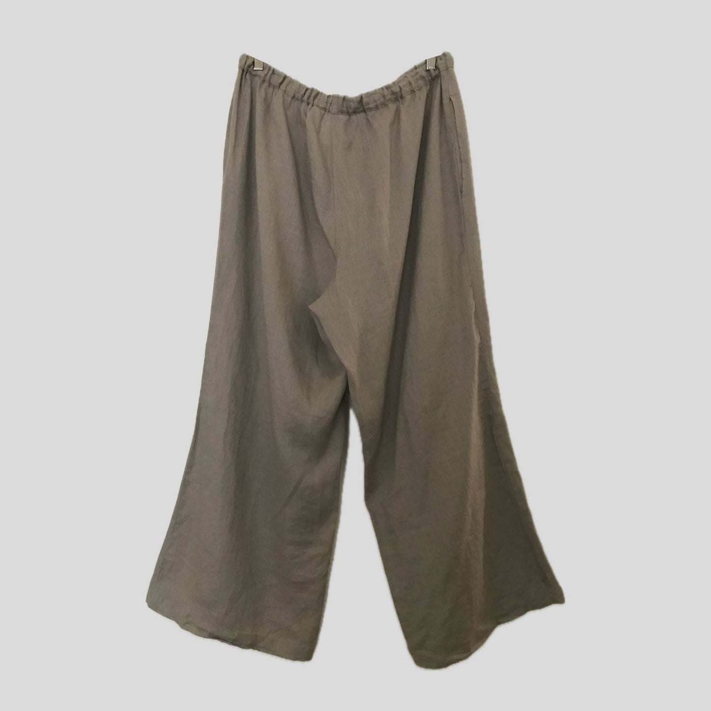 The Company Store Taupe Linen Wide Leg Pants
