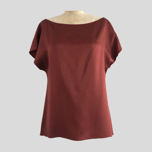 The Row Satin Asymmetric Blouse