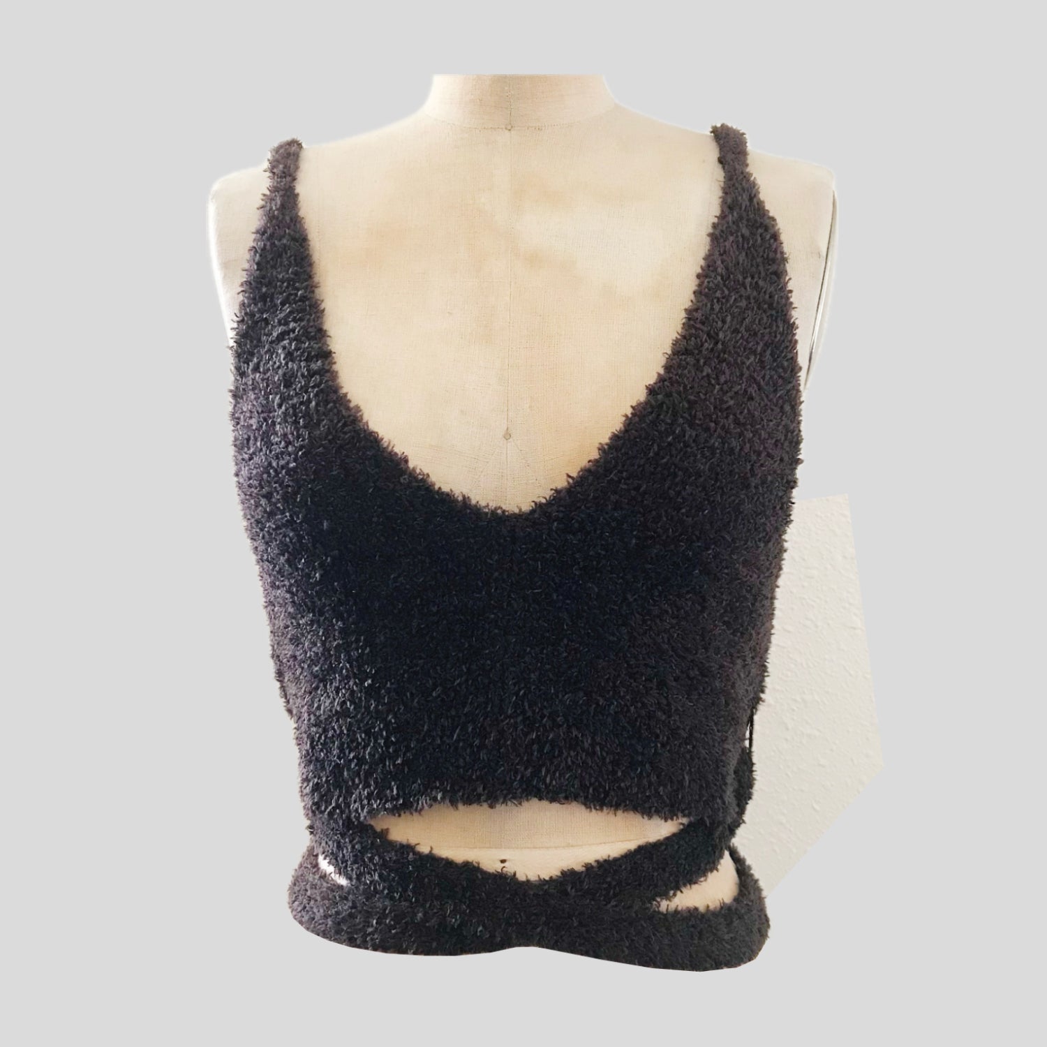 urban-outfitters-prelovely-brown-fuzzy-cropped-top