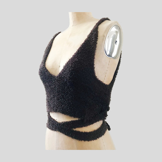 urban-outfitters-prelovely-brown-fuzzy-cropped-top