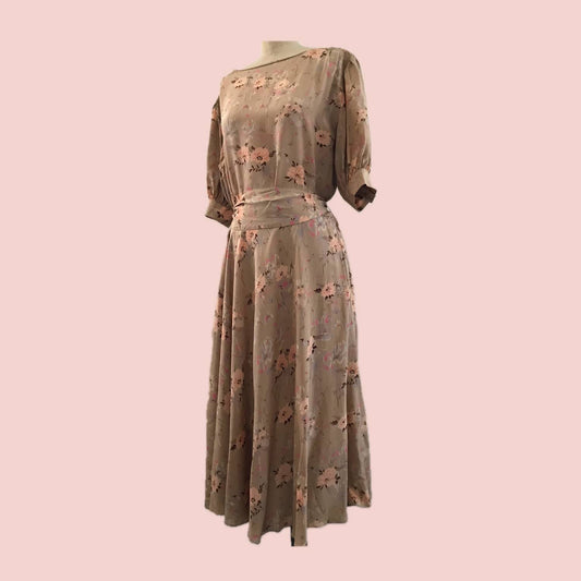 vintage-1970s-tan-silk-floral-midi-dress