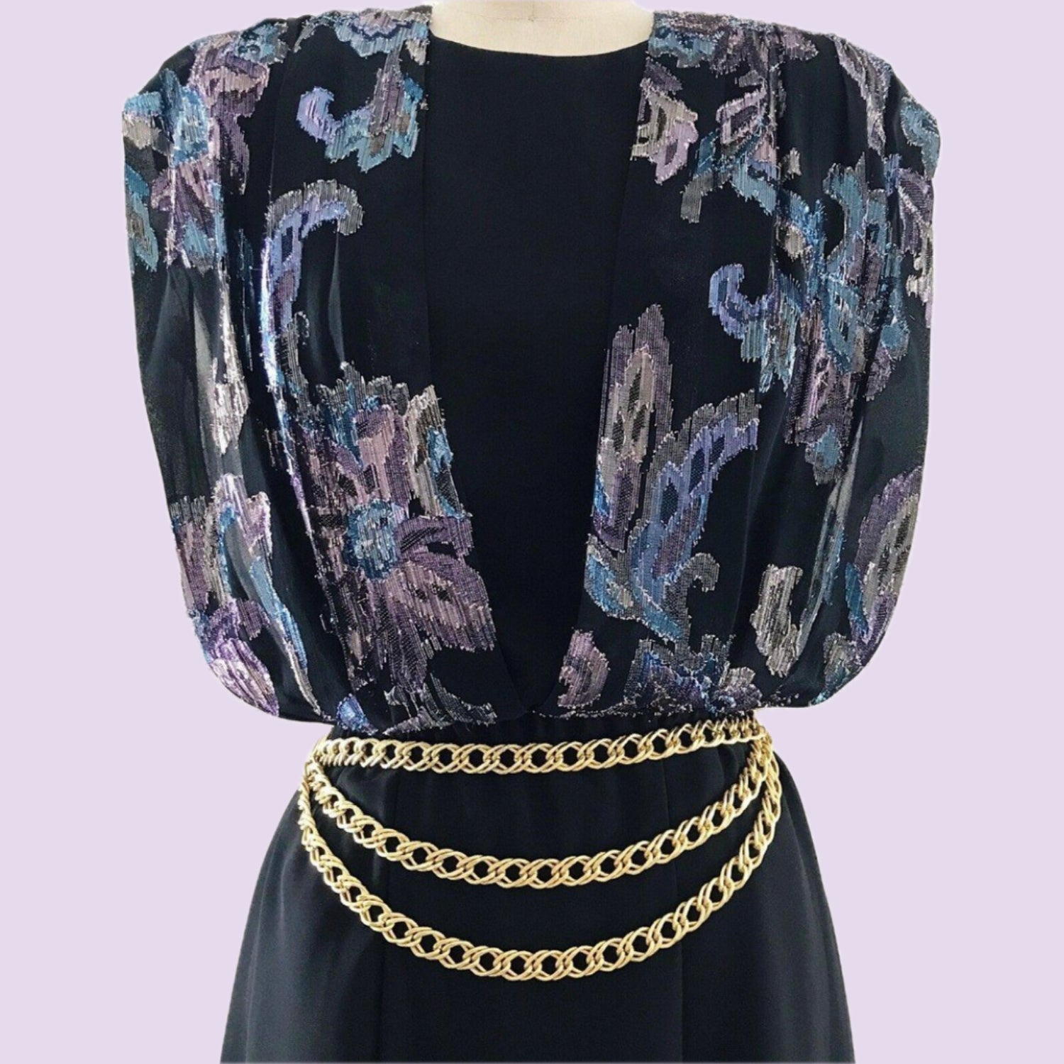 vintage-1980s-black-chiffon-midi-dress