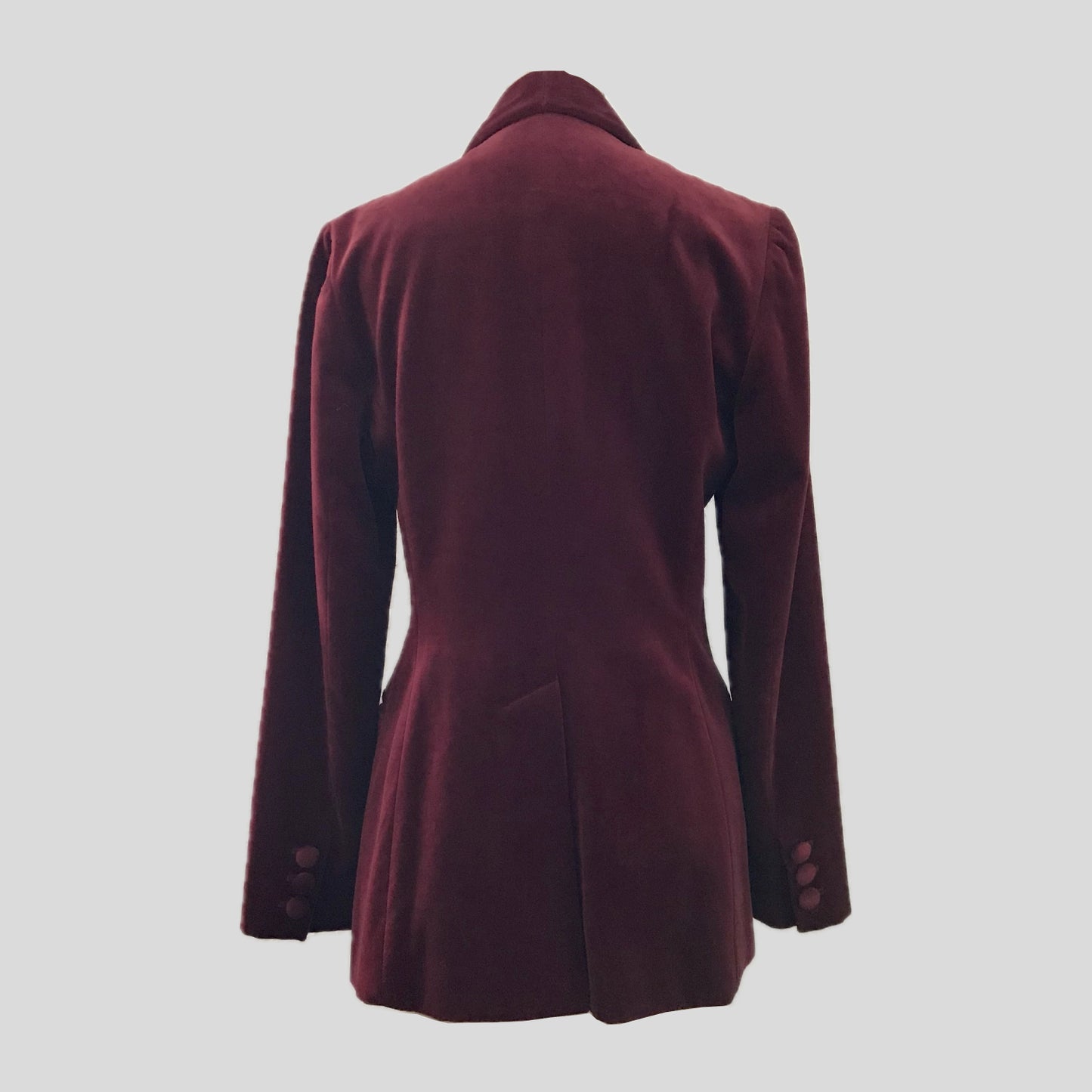 Vintage 1990s Burgundy Velvet Blazer