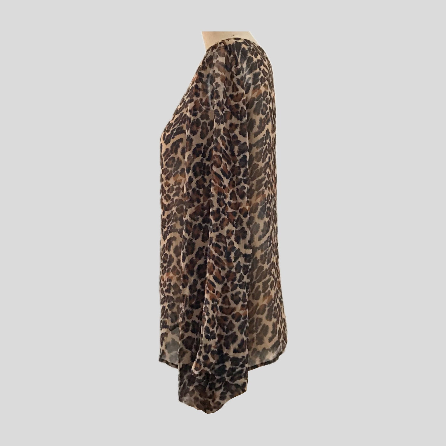 vintage-abs-tan-animal-print-chiffon-top-blouse