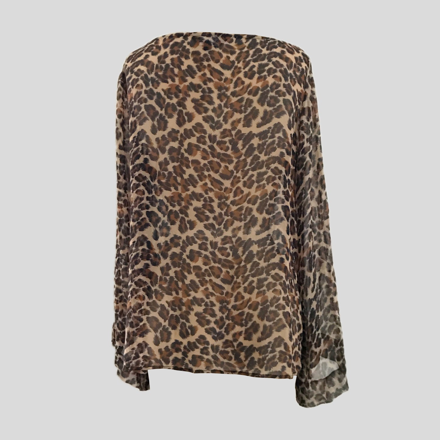 vintage-abs-tan-animal-print-chiffon-top-blouse