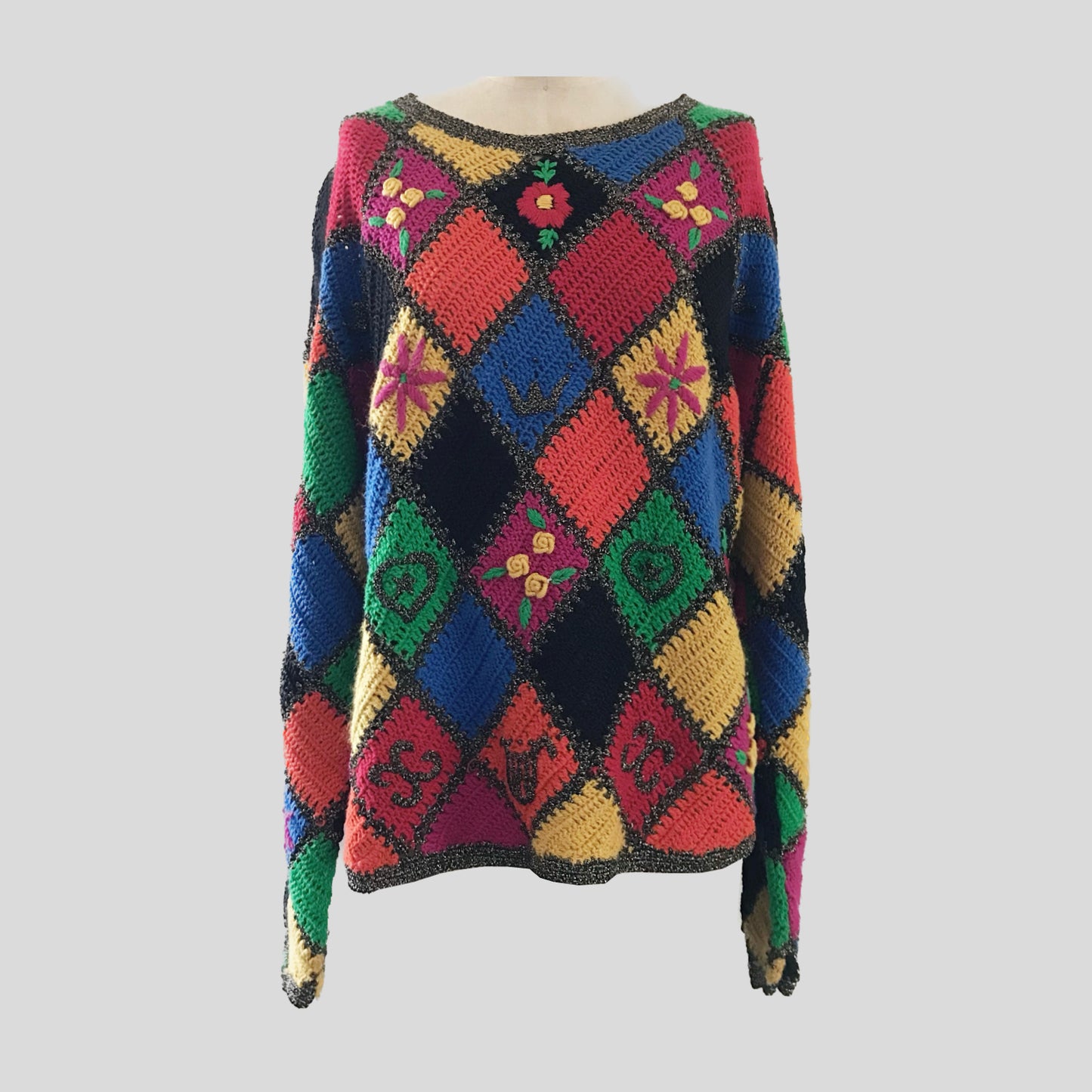vintage-jennifer-reed-prelovely-colorful-knit-crochet-sweater