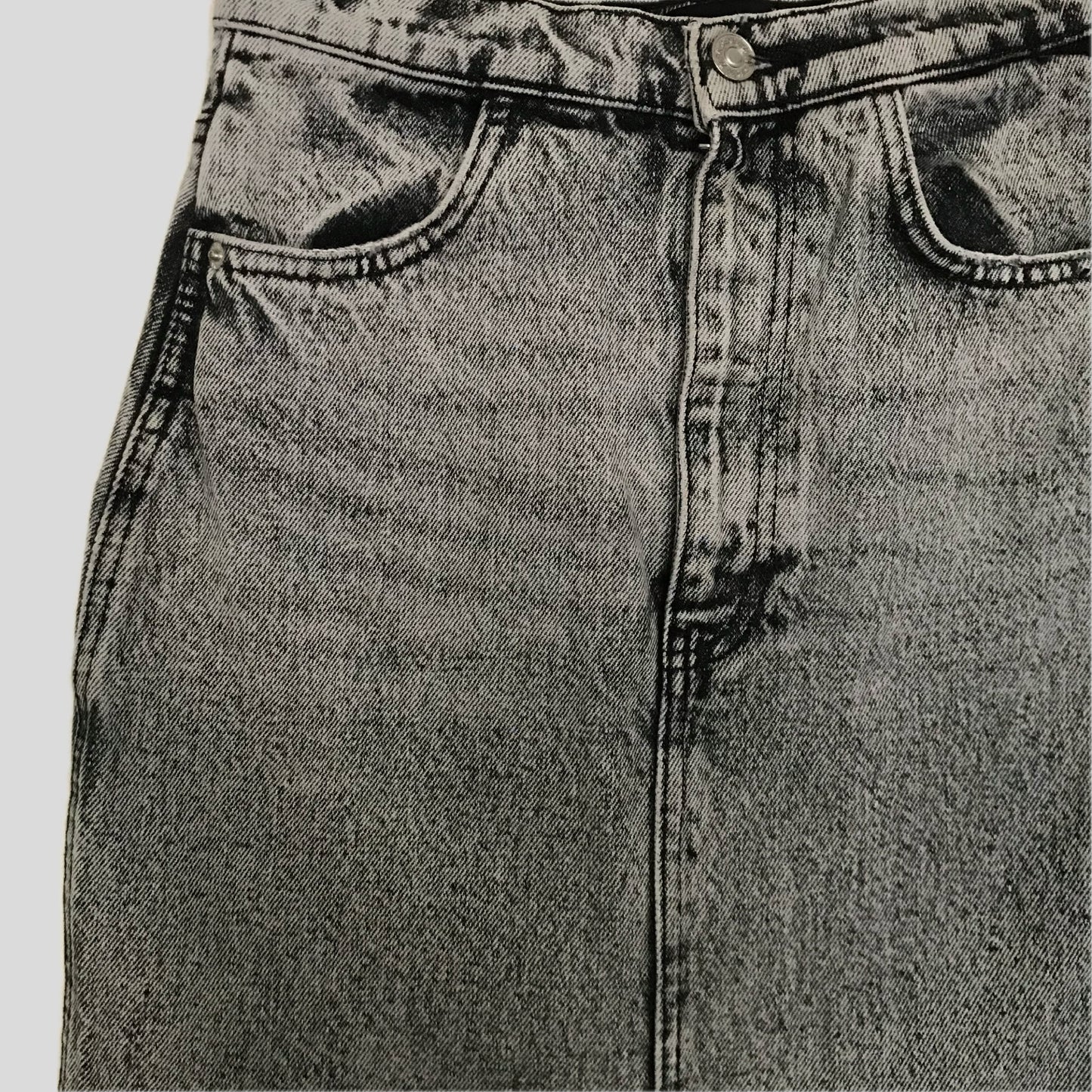 zara-black-acid-wash-straight-denim-pencil-skirt