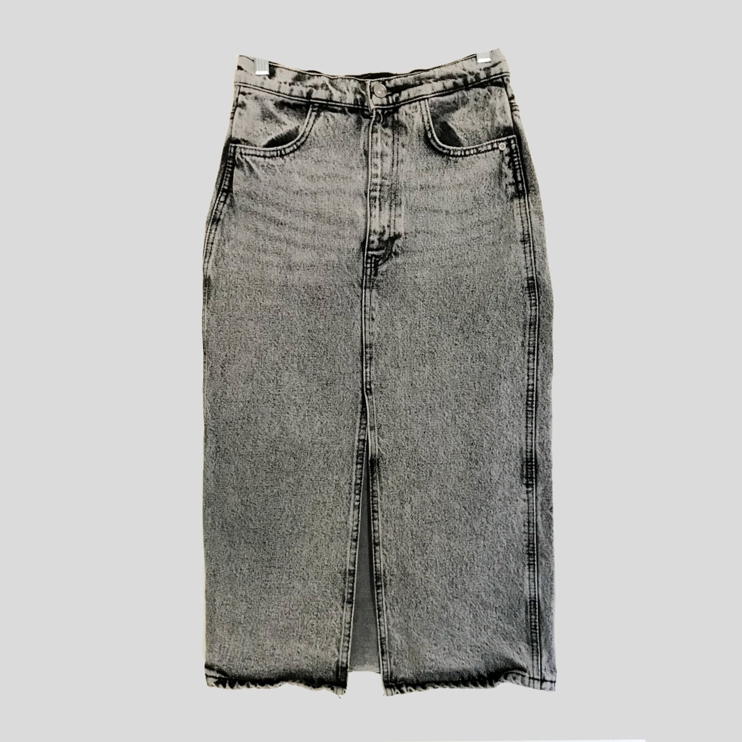 zara-black-acid-wash-straight-denim-pencil-skirt